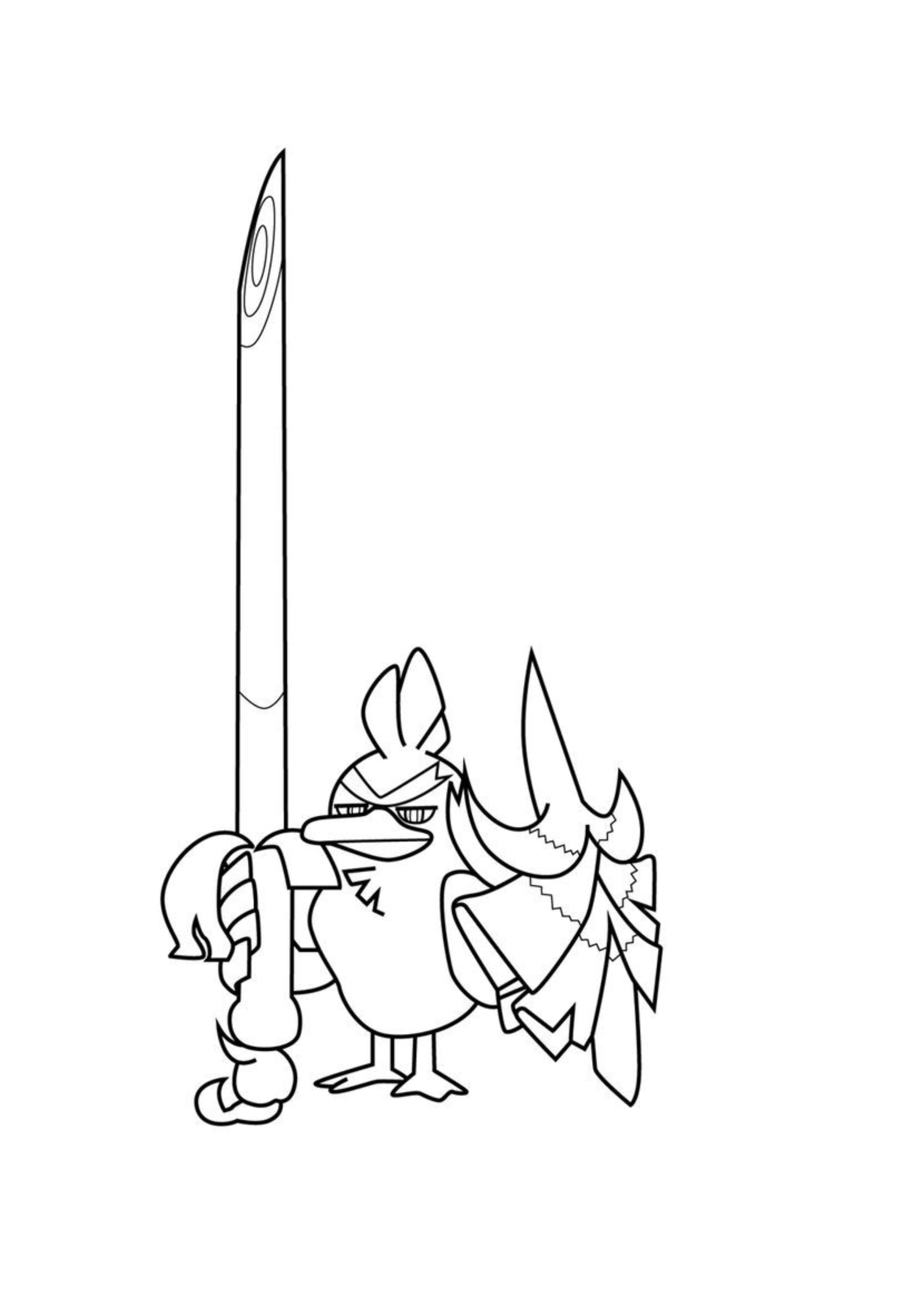 Página para colorear Sirfetch'd (A4) para imprimir