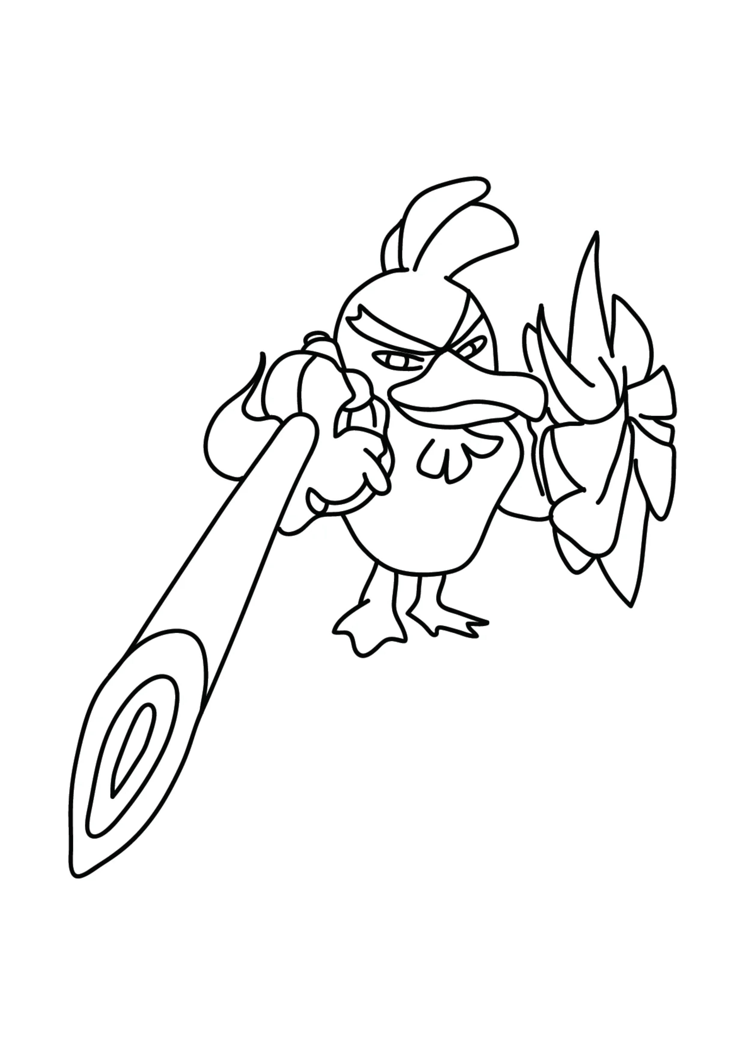 Página para colorear Sirfetch'd (A4) para imprimir