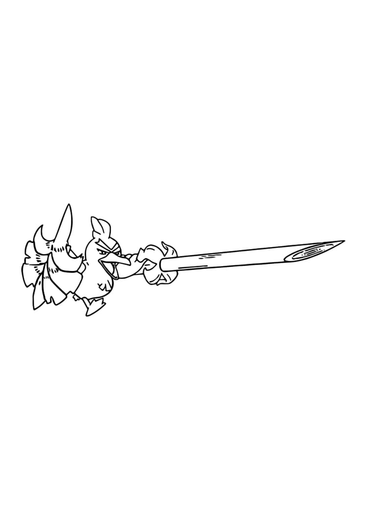 Página para colorear Sirfetch'd (A4) para imprimir
