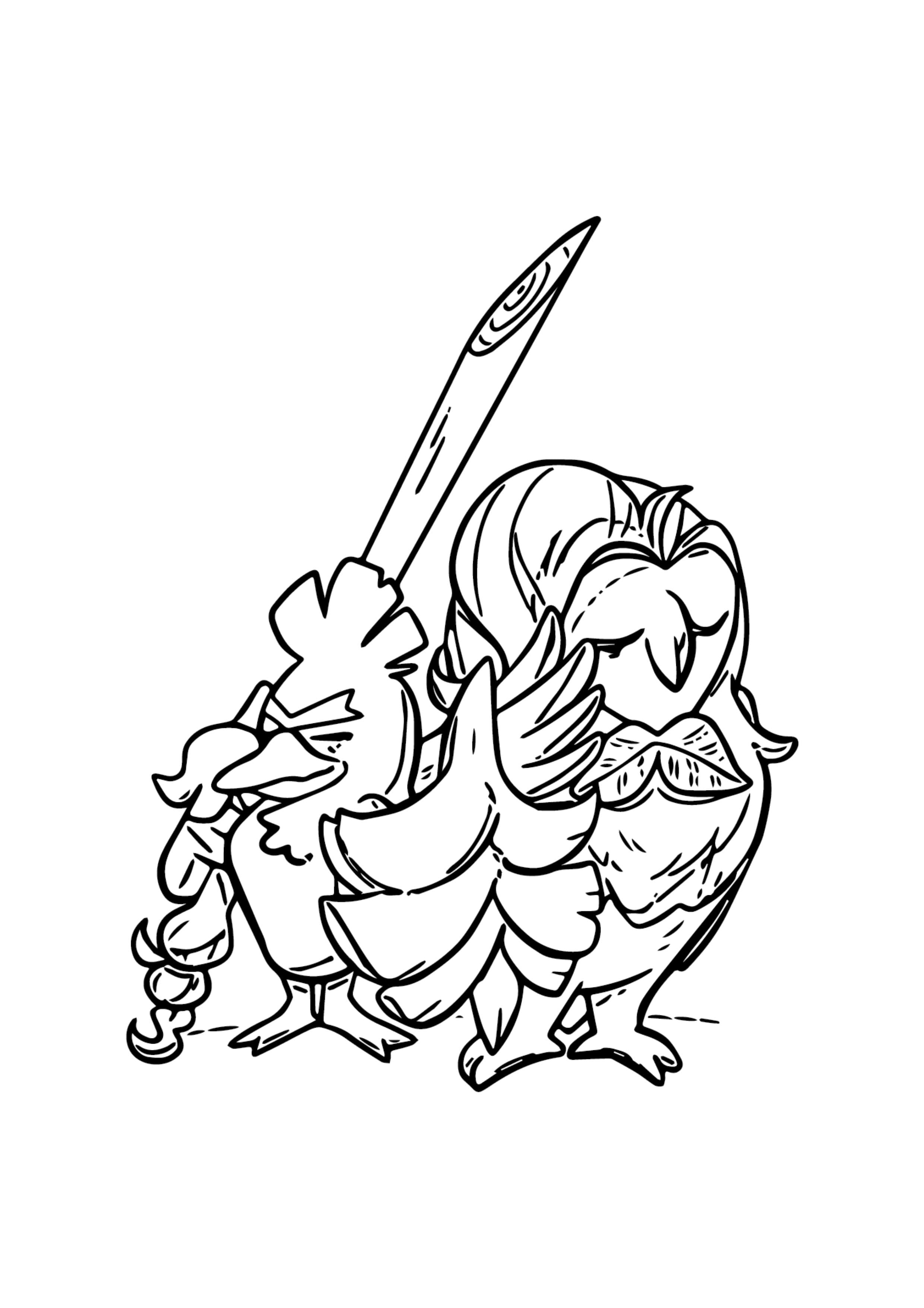 Página para colorear Sirfetch'd (A4) para imprimir