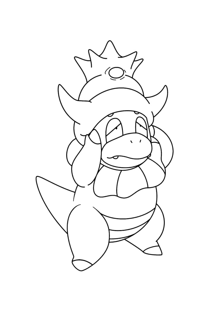 Página para colorear Slowking (A4) para imprimir