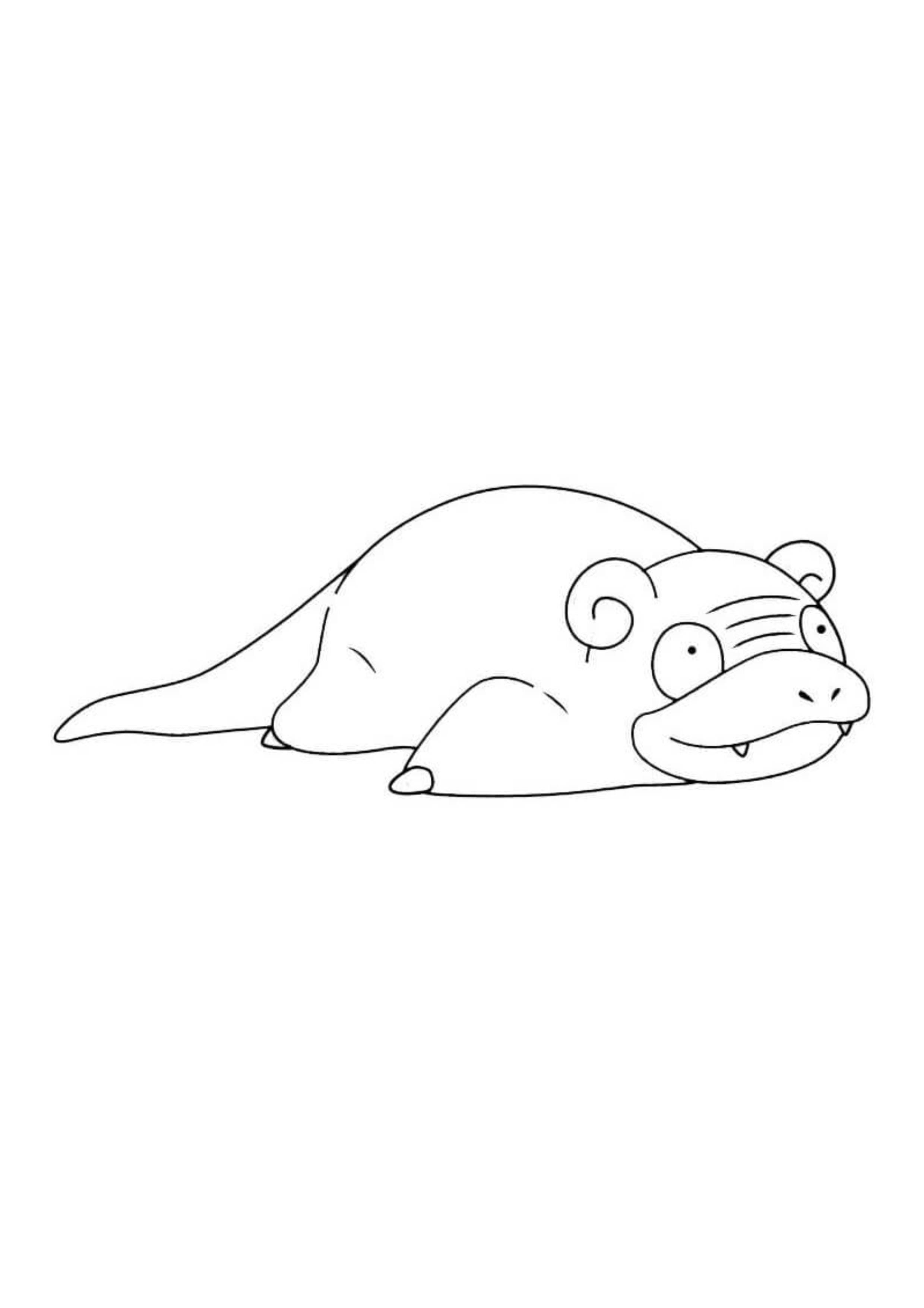 Página para colorear Slowpoke (A4) para imprimir