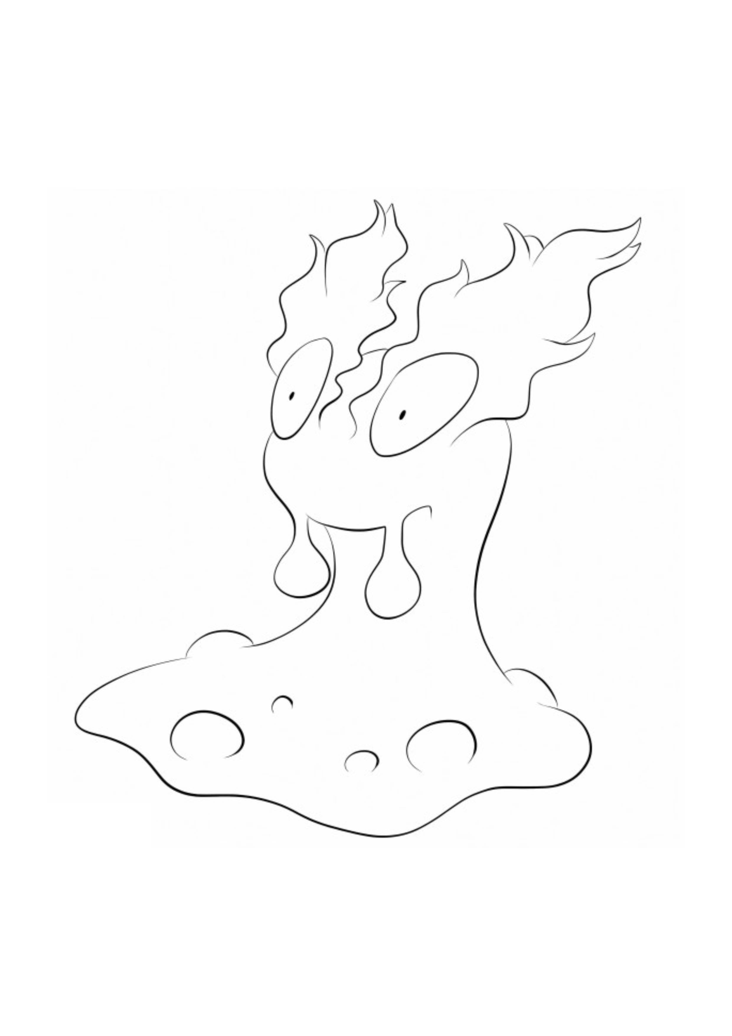 Página para colorear Slugma (A4) para imprimir