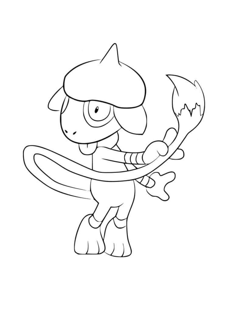 Página para colorear Smeargle (A4) para imprimir