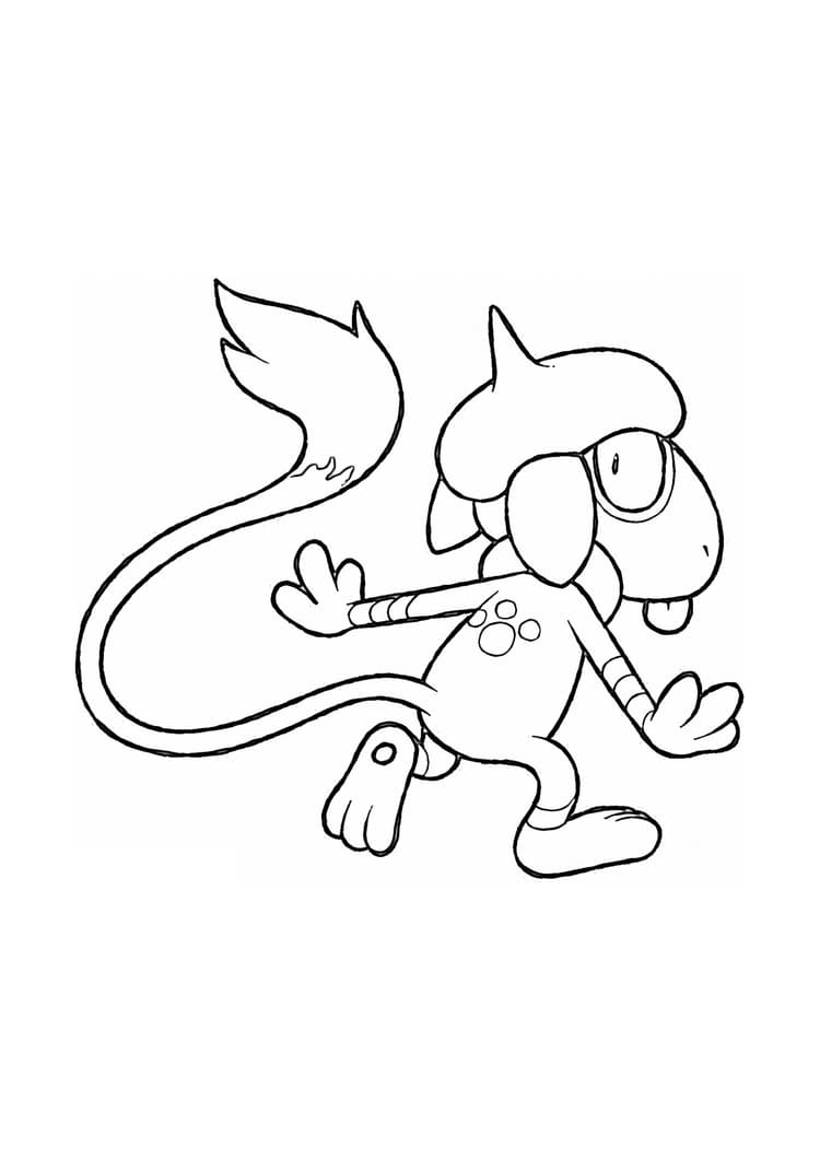 Página para colorear Smeargle (A4) para imprimir