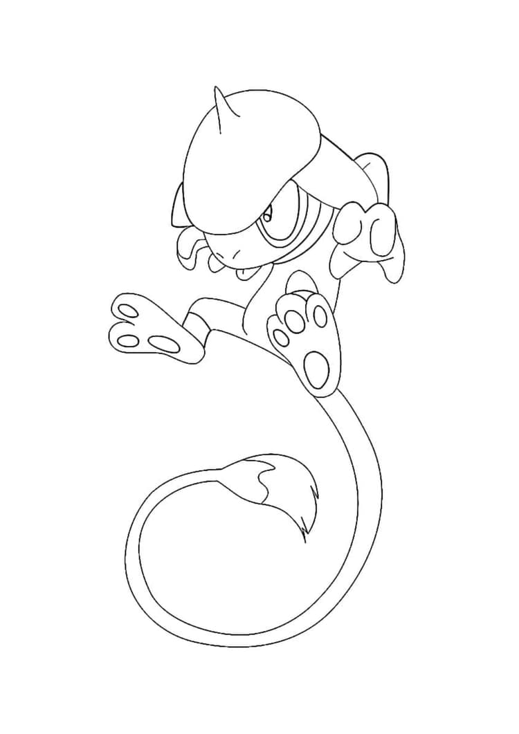 Página para colorear Smeargle (A4) para imprimir