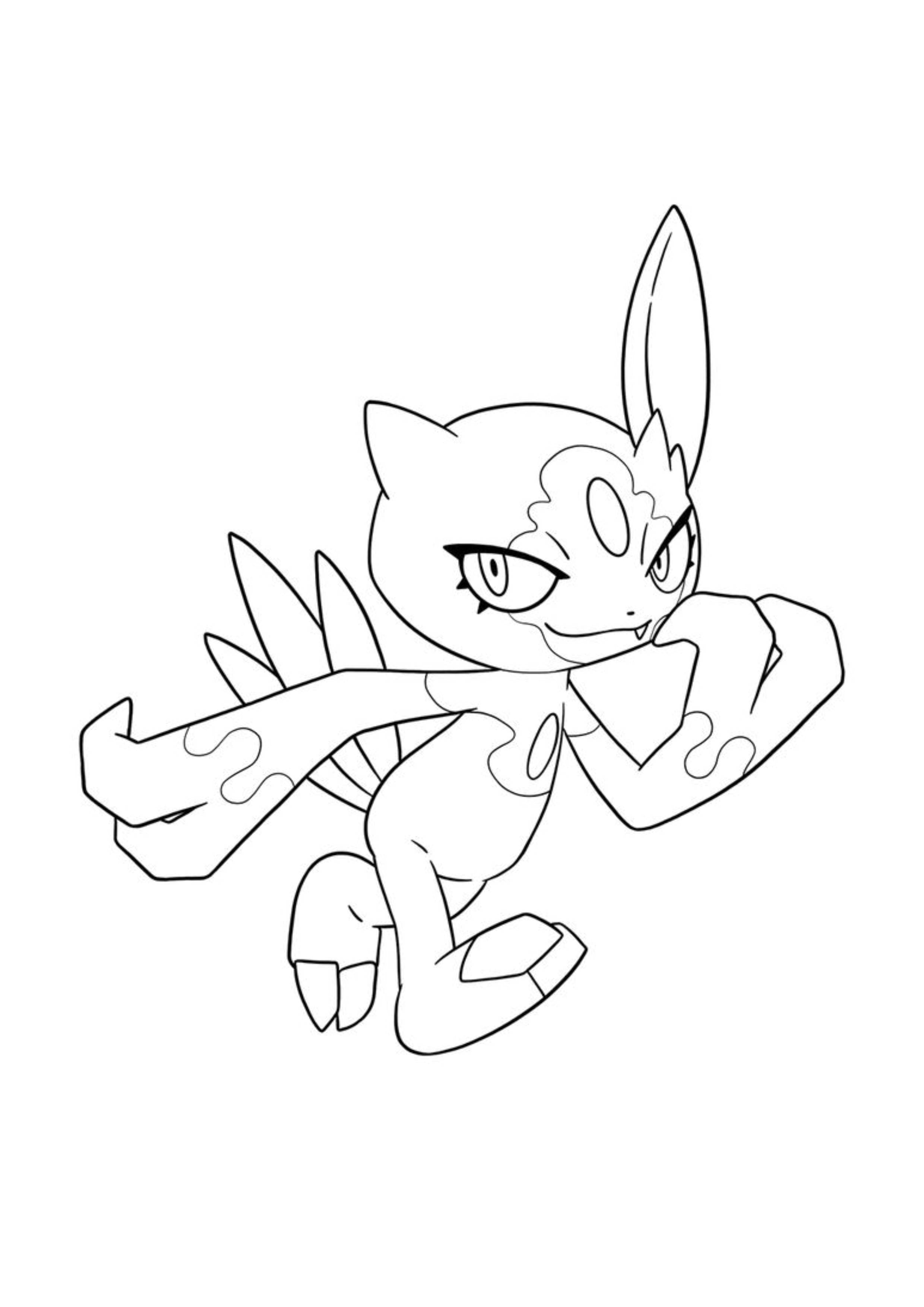 Página para colorear Sneasel (A4) para imprimir