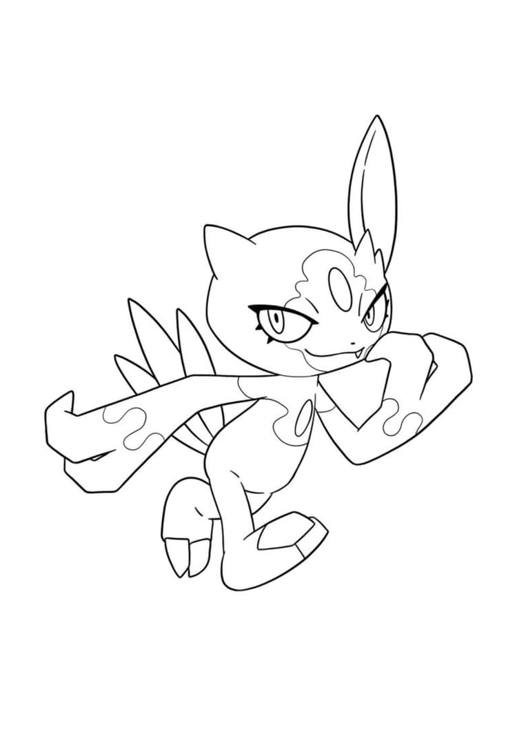 Página para colorear Sneasel (A4) para imprimir