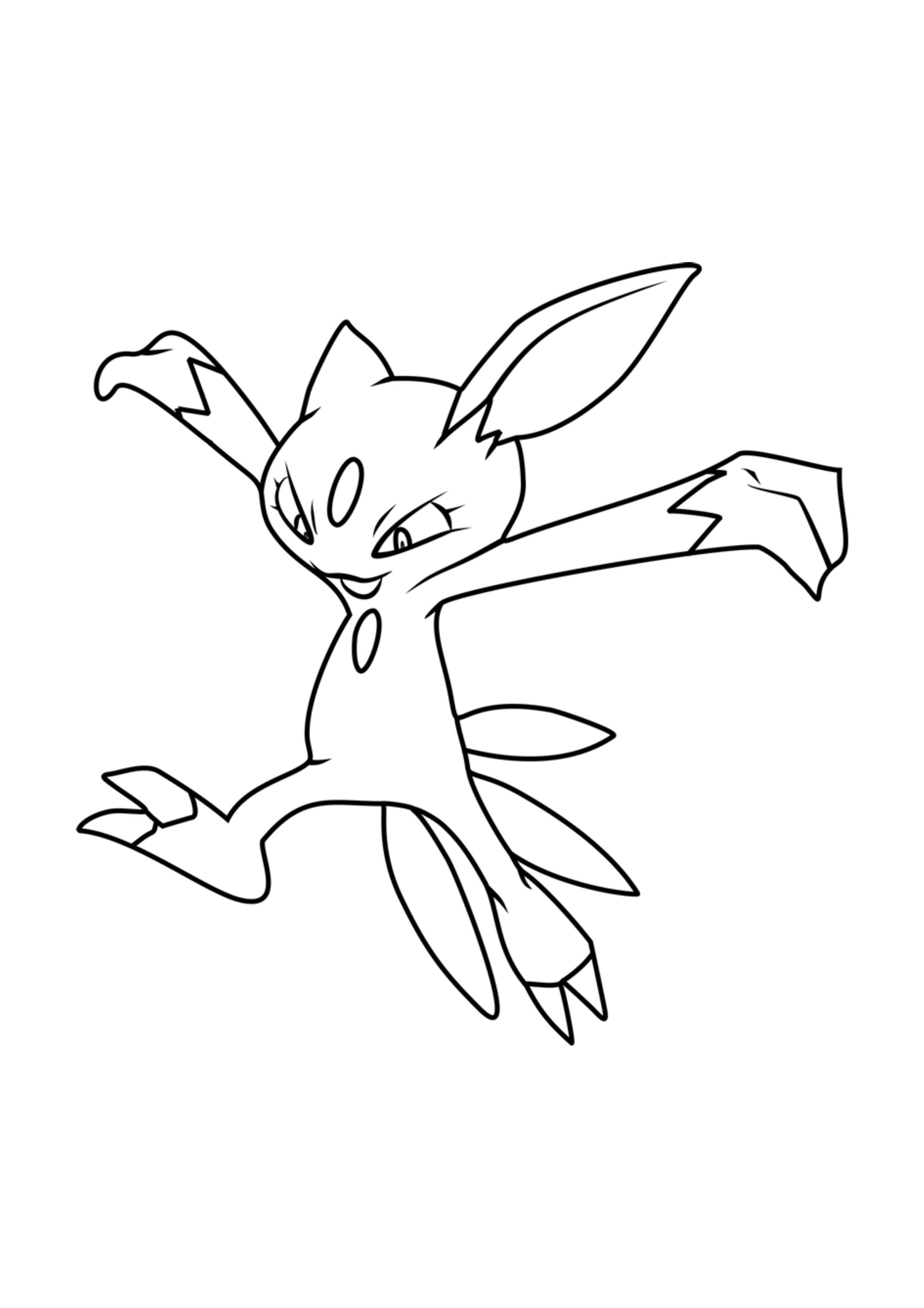 Página para colorear Sneasel (A4) para imprimir