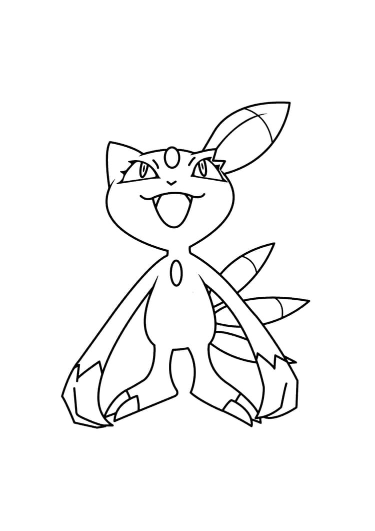 Página para colorear Sneasel (A4) para imprimir