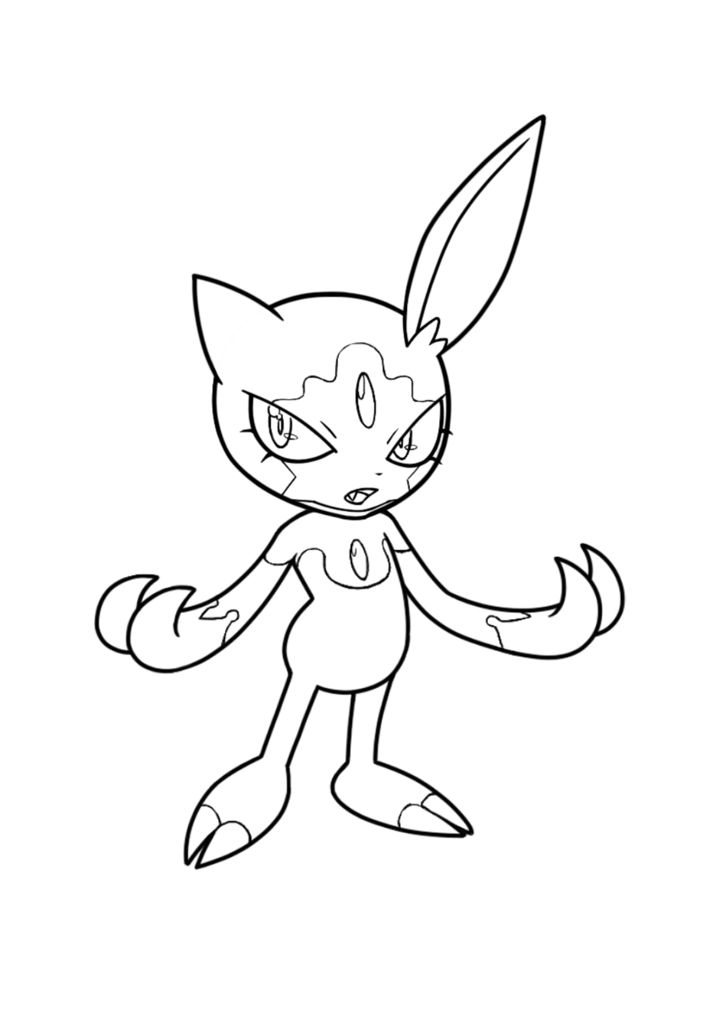 Página para colorear Sneasel (A4) para imprimir
