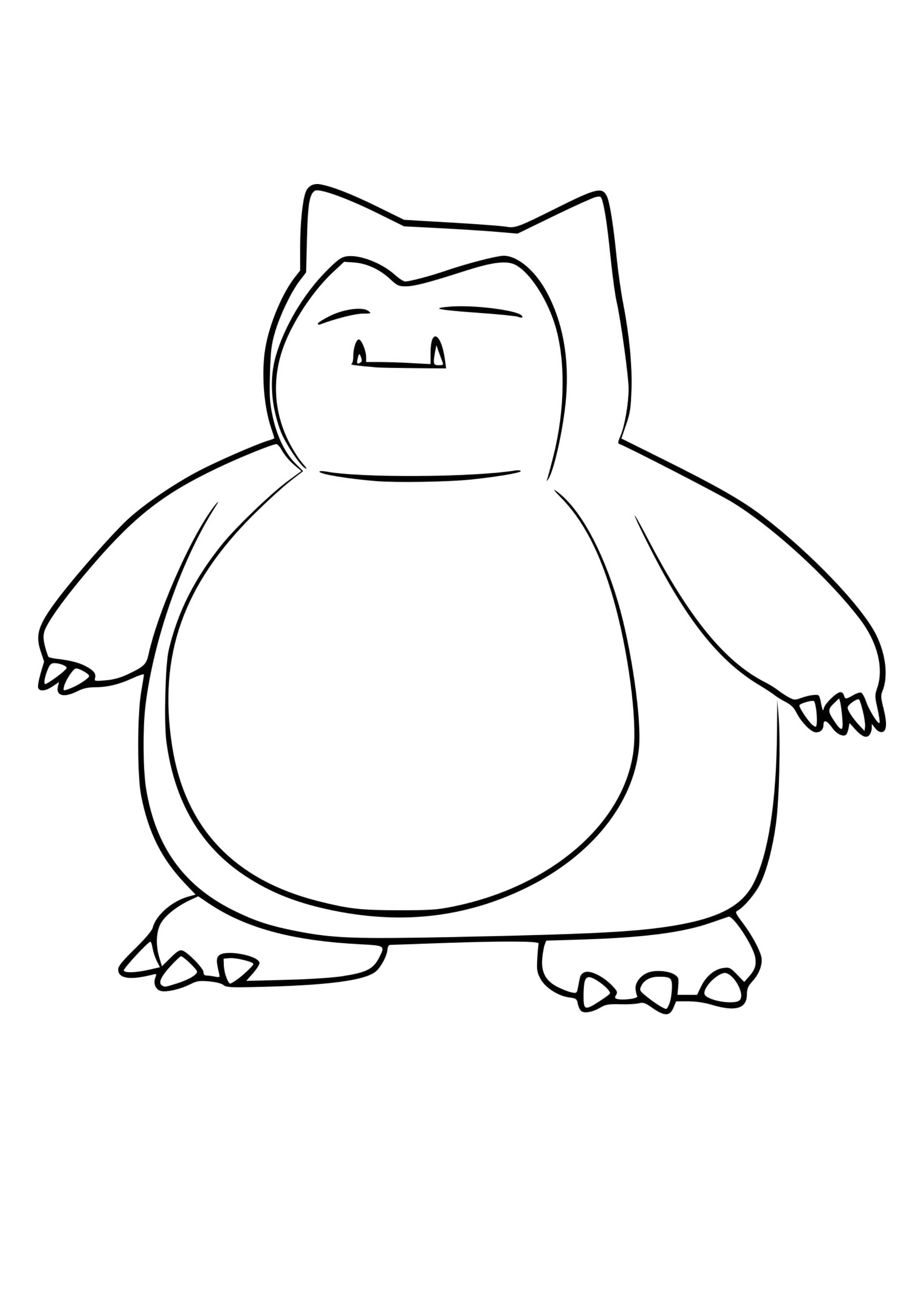 Página para colorear Snorlax (A4) para imprimir