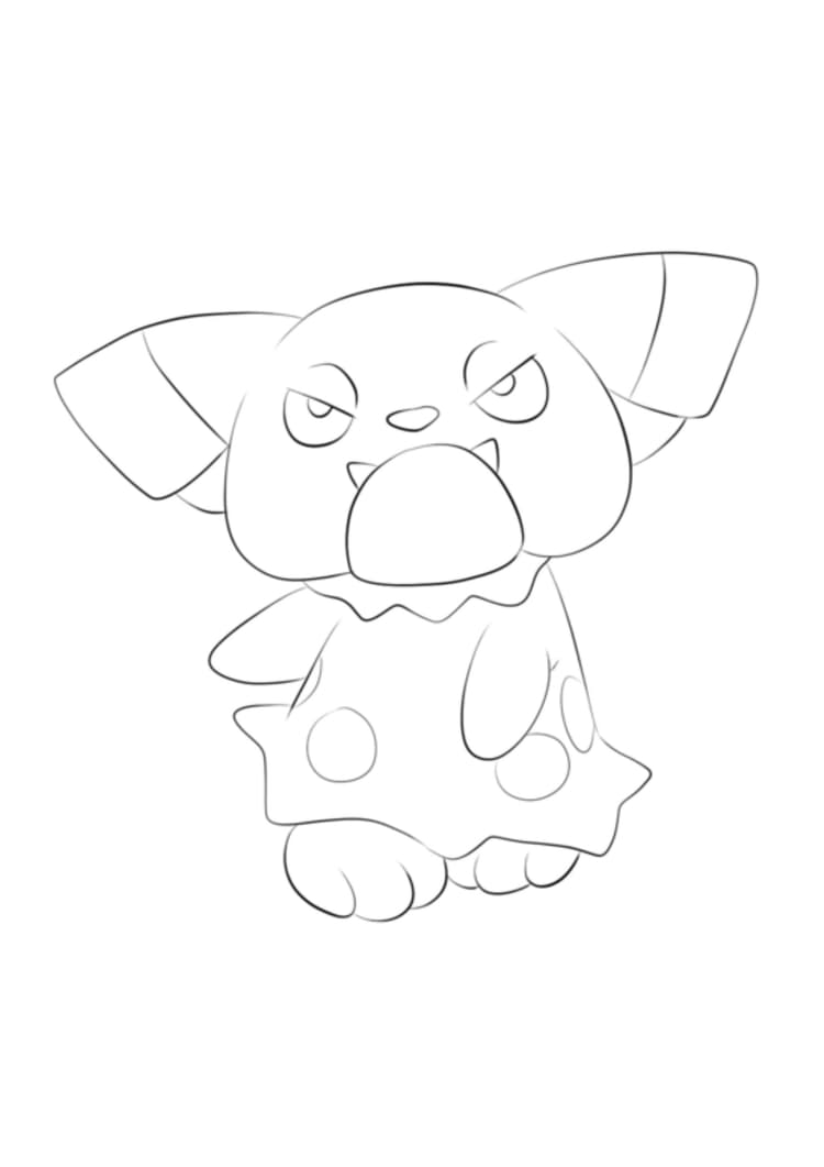 Página para colorear Snubbull (A4) para imprimir