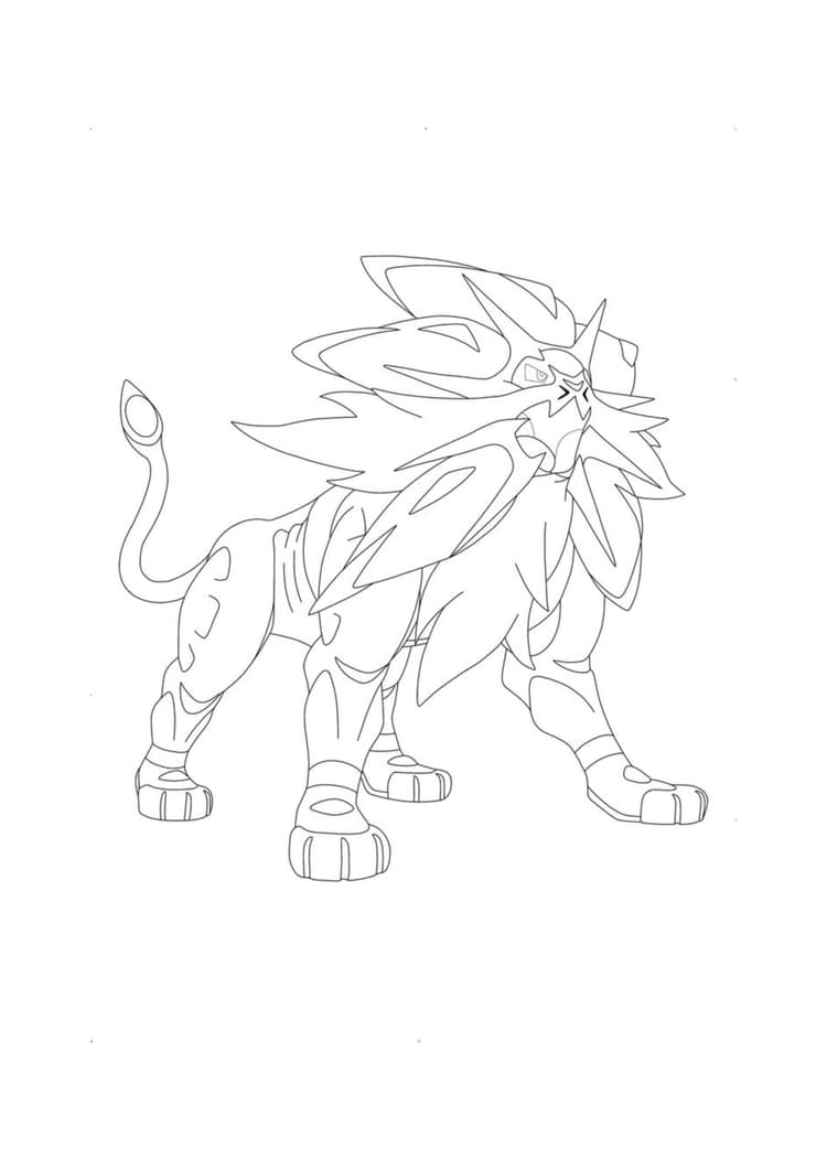 Página para colorear Solgaleo (A4) para imprimir