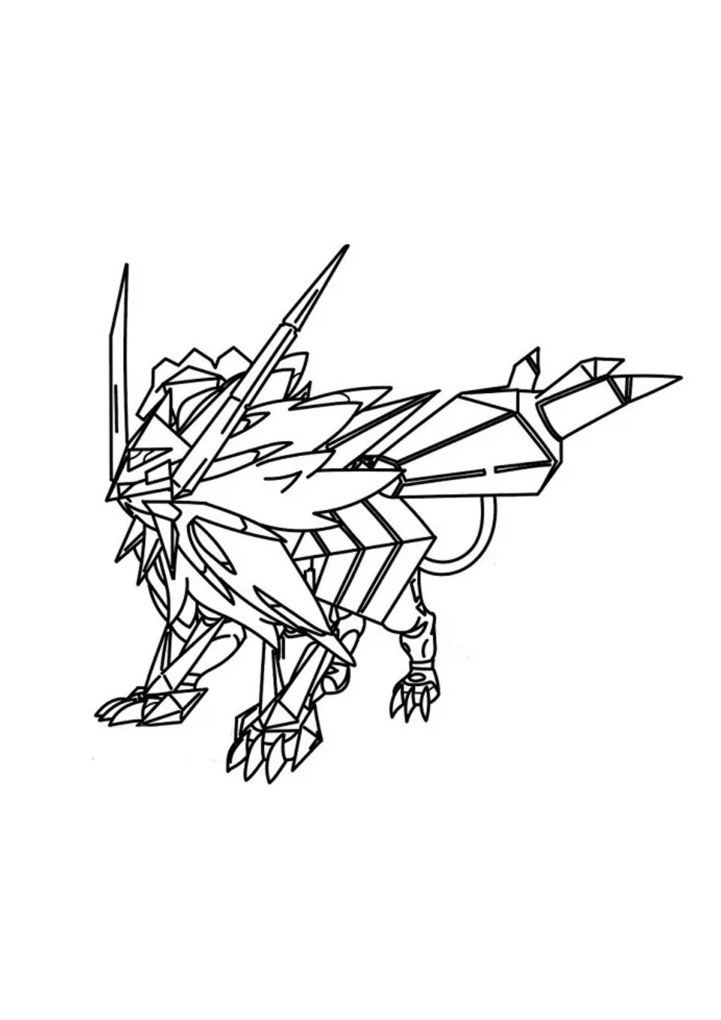 Página para colorear Solgaleo (A4) para imprimir