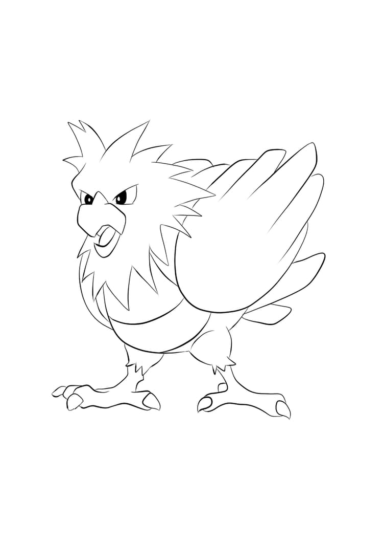 Página para colorear Spearow (A4) para imprimir