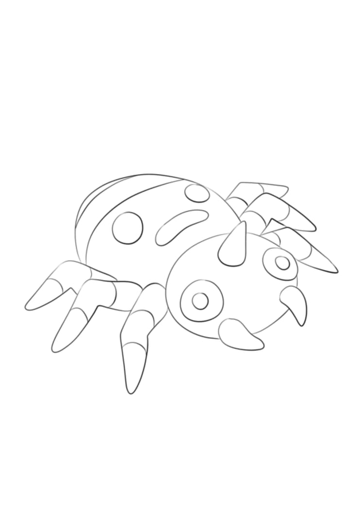 Página para colorear Spinarak (A4) para imprimir