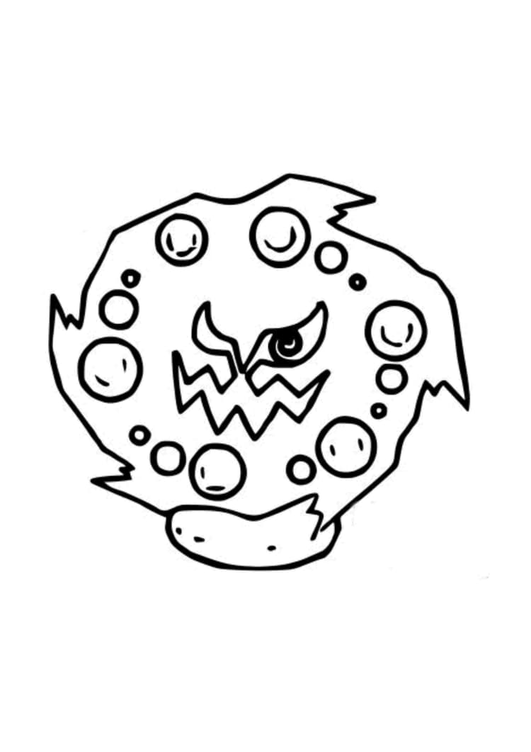 Página para colorear Spiritomb (A4) para imprimir