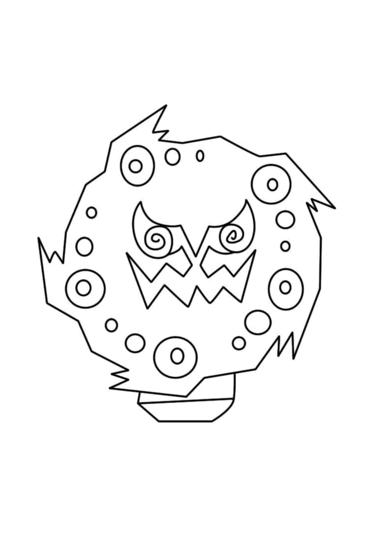 Página para colorear Spiritomb (A4) para imprimir