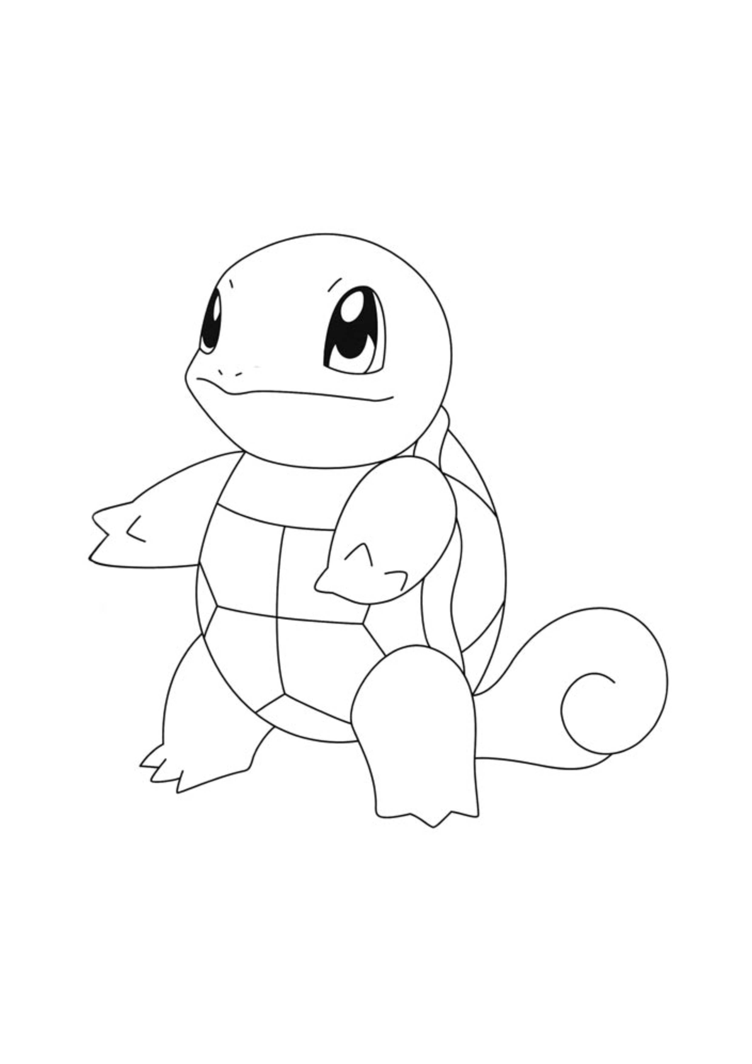 Página para colorear Squirtle (A4) para imprimir