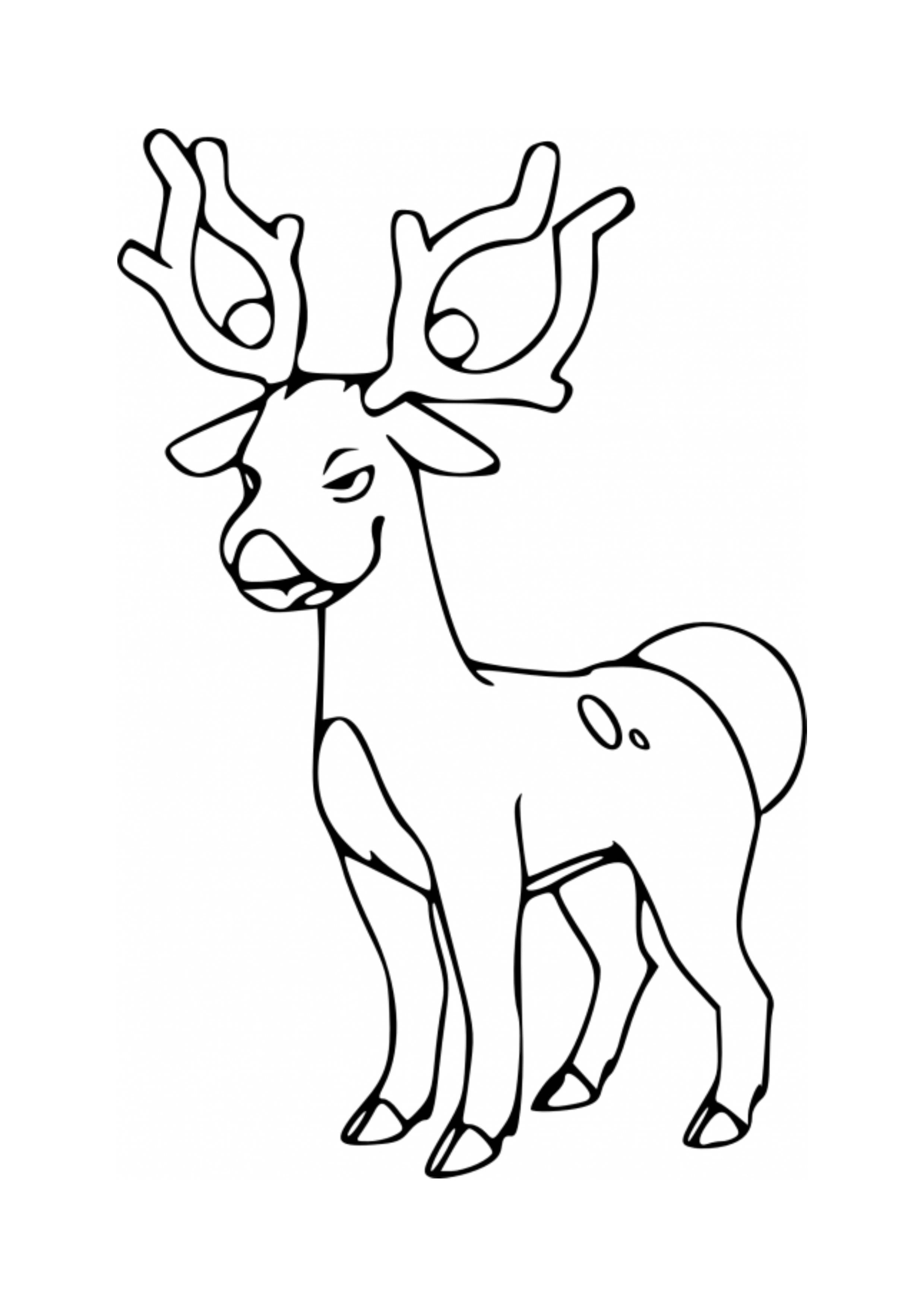 Página para colorear Stantler (A4) para imprimir