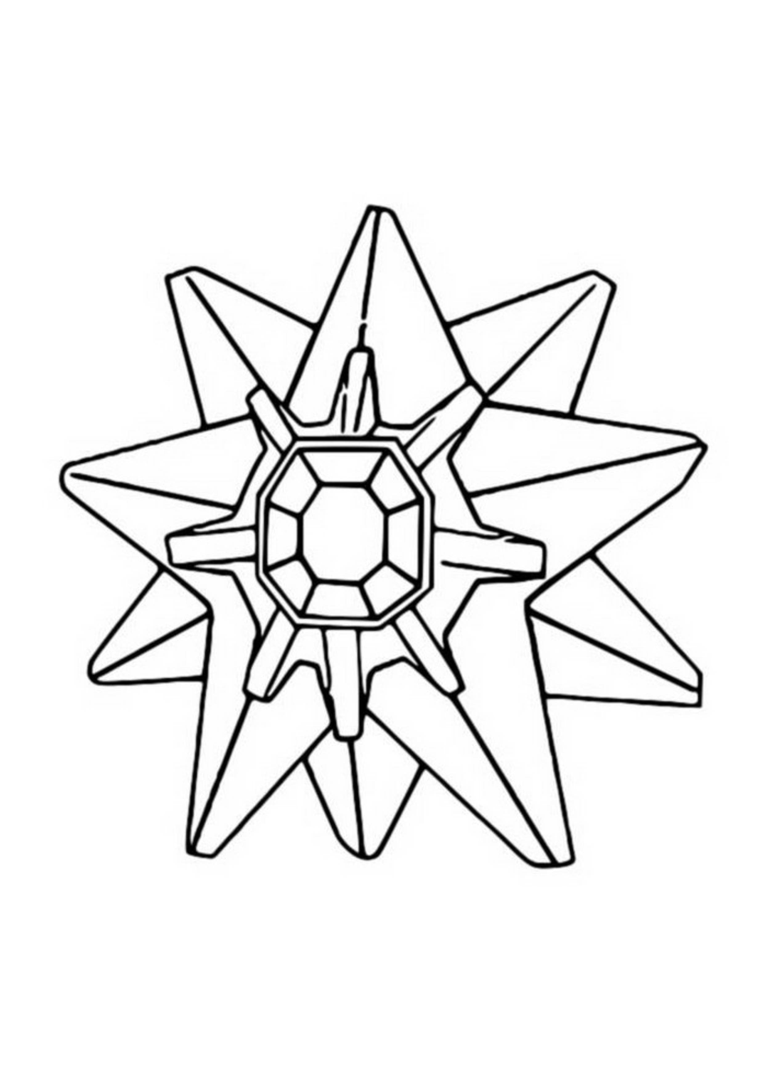 Página para colorear Starmie (A4) para imprimir