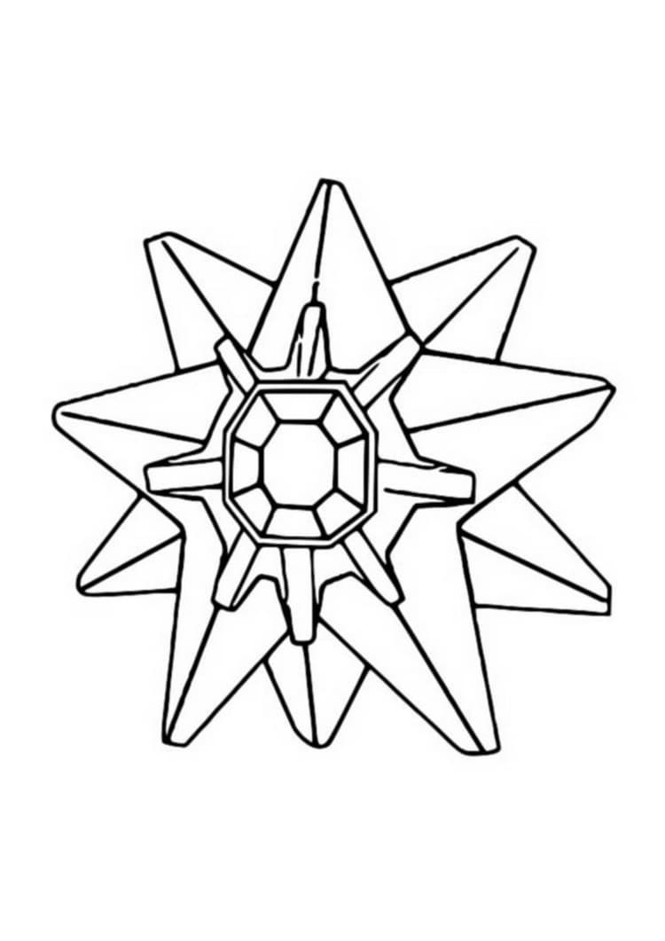 Página para colorear Starmie (A4) para imprimir