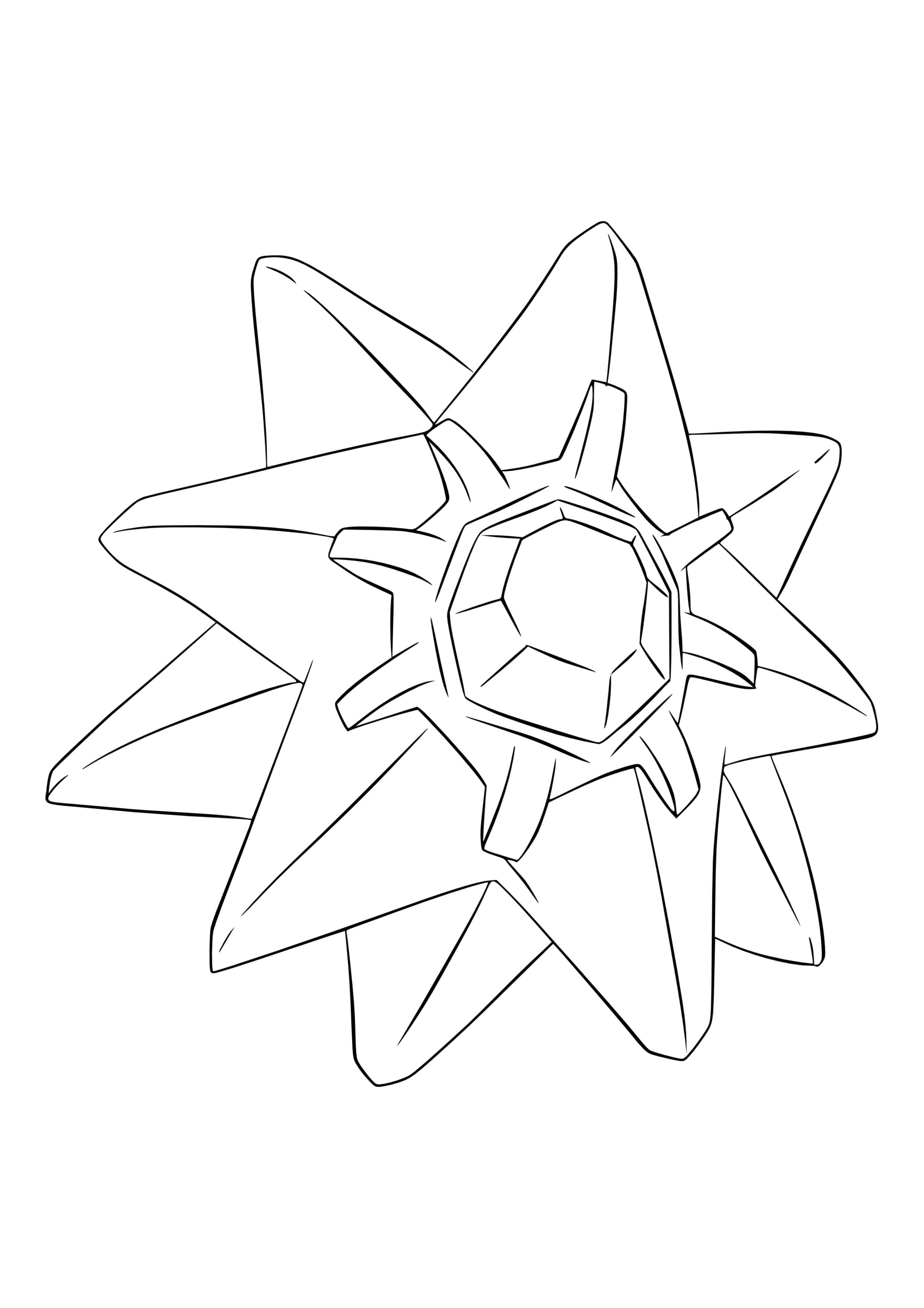Página para colorear Starmie (A4) para imprimir