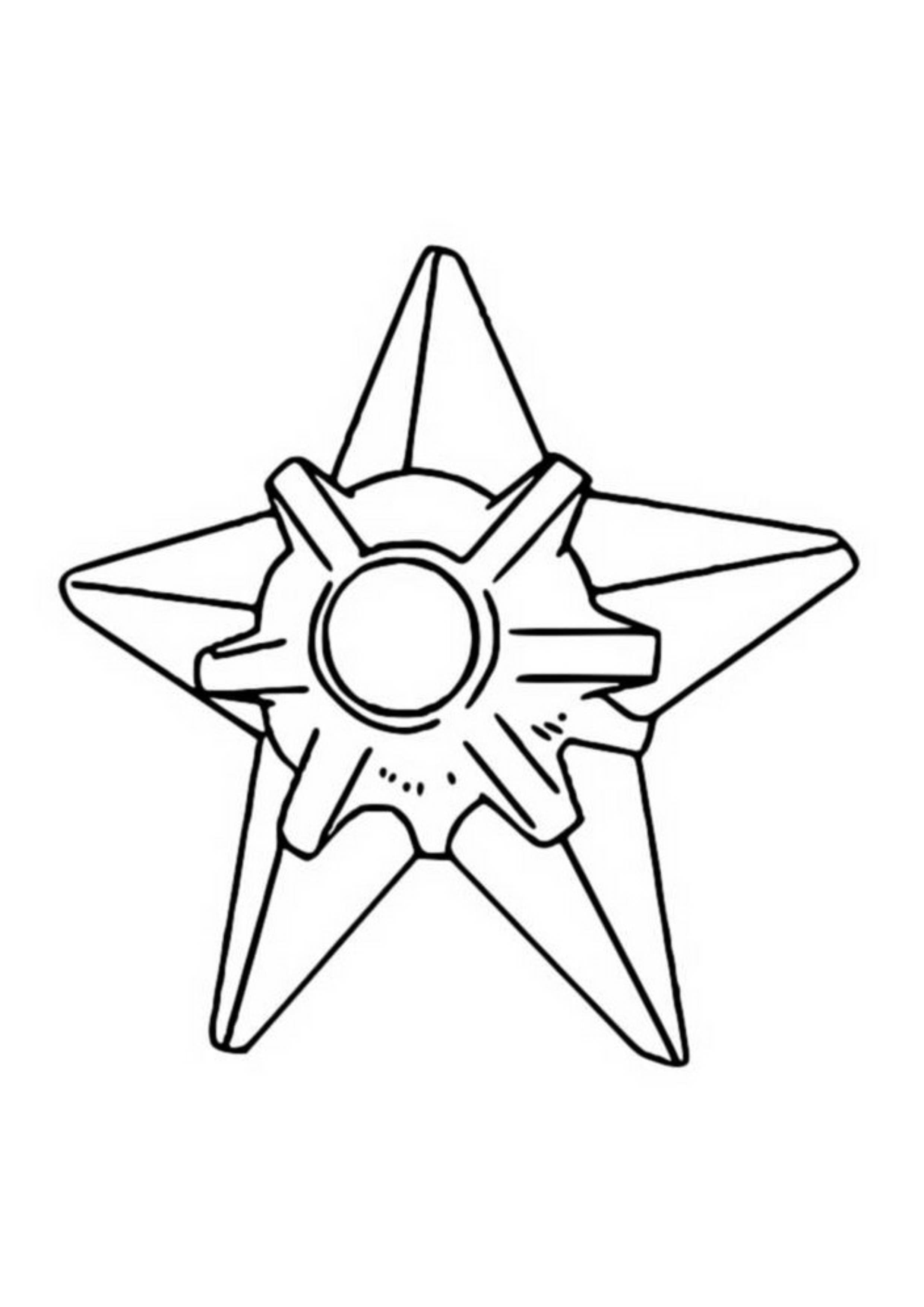 Página para colorear Staryu (A4) para imprimir