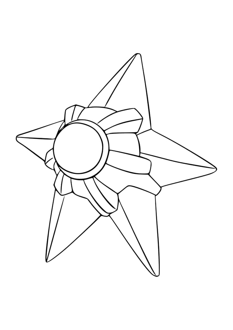 Página para colorear Staryu (A4) para imprimir