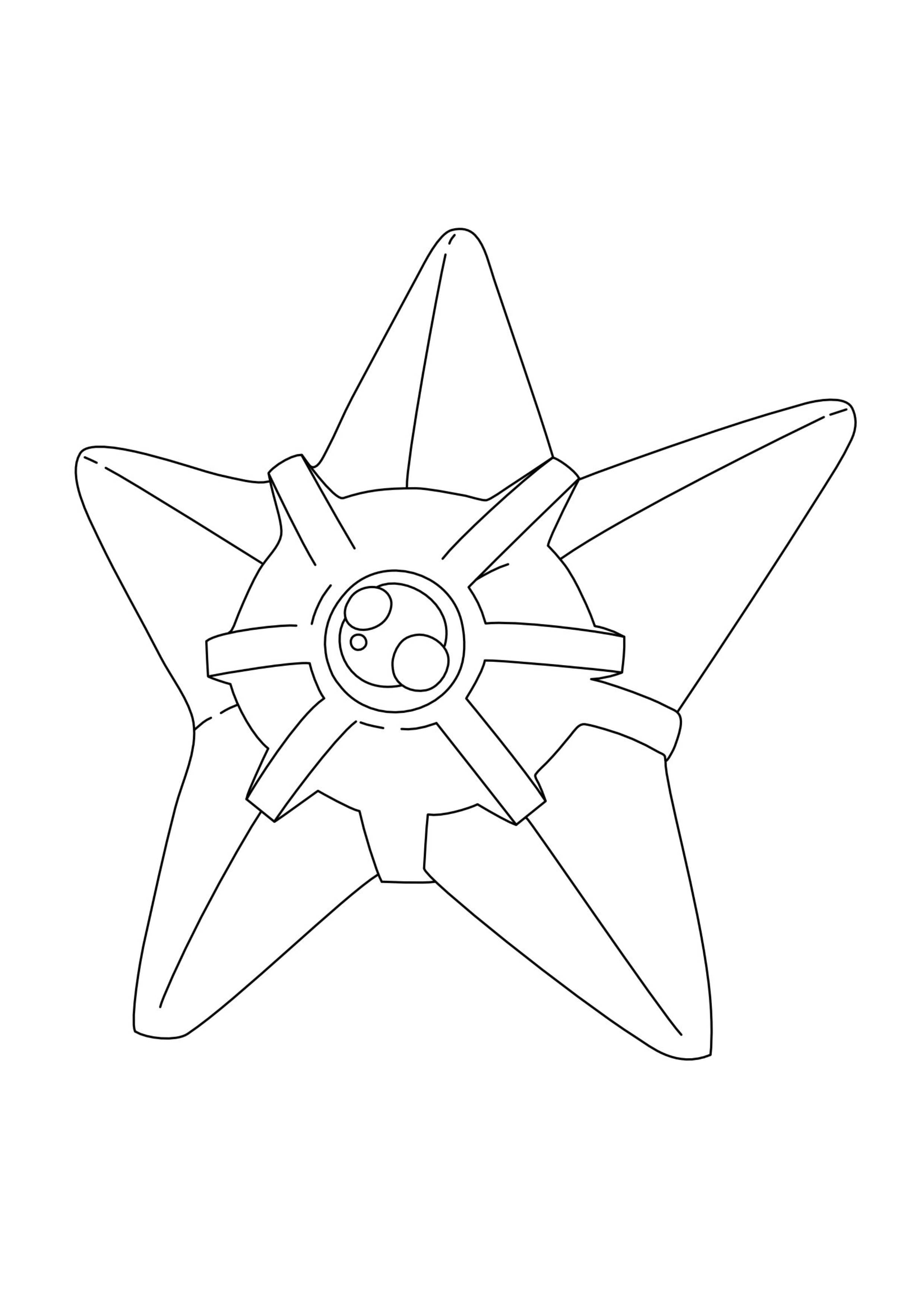 Página para colorear Staryu (A4) para imprimir