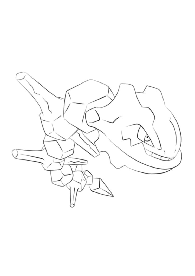 Página para colorear Steelix (A4) para imprimir
