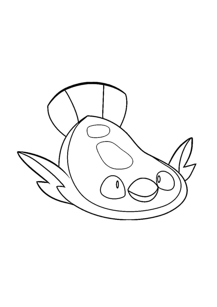 Página para colorear Stunfisk (A4) para imprimir