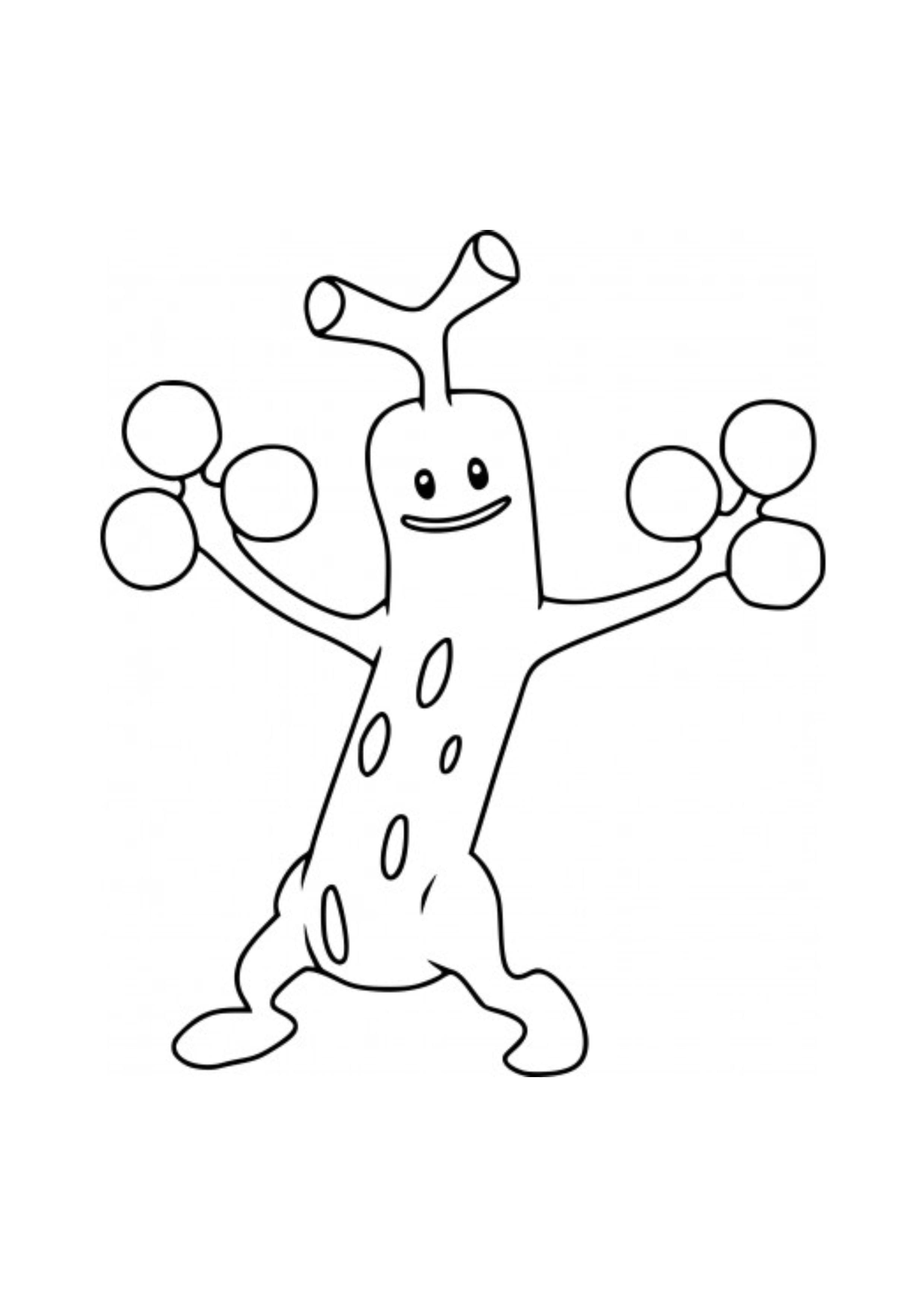 Página para colorear Sudowoodo (A4) para imprimir