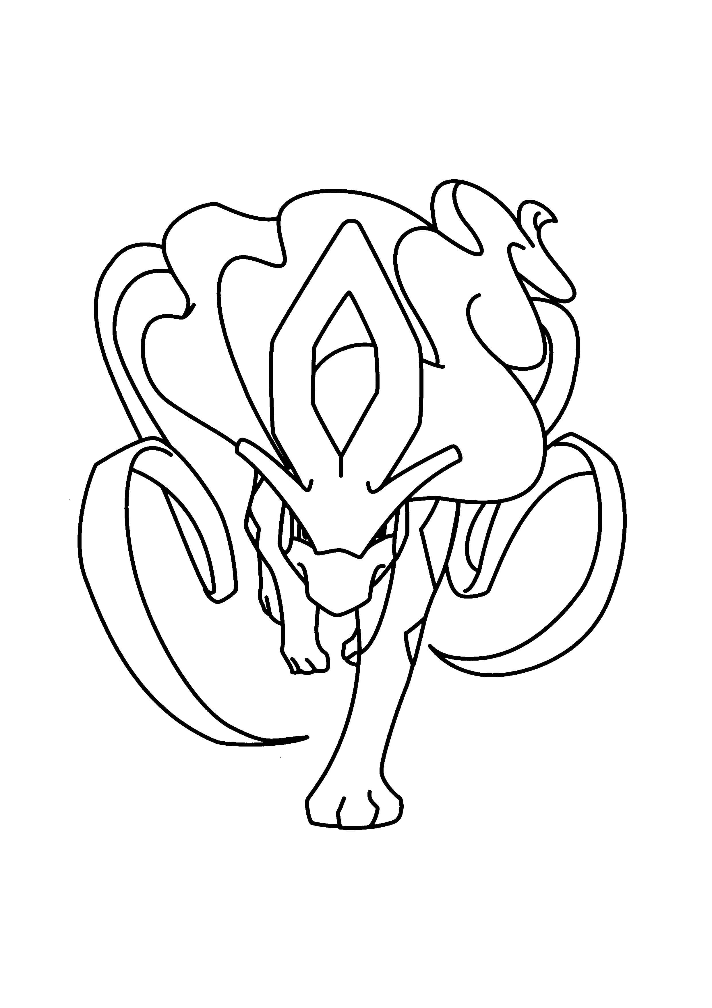 Página para colorear Suicune (A4) para imprimir