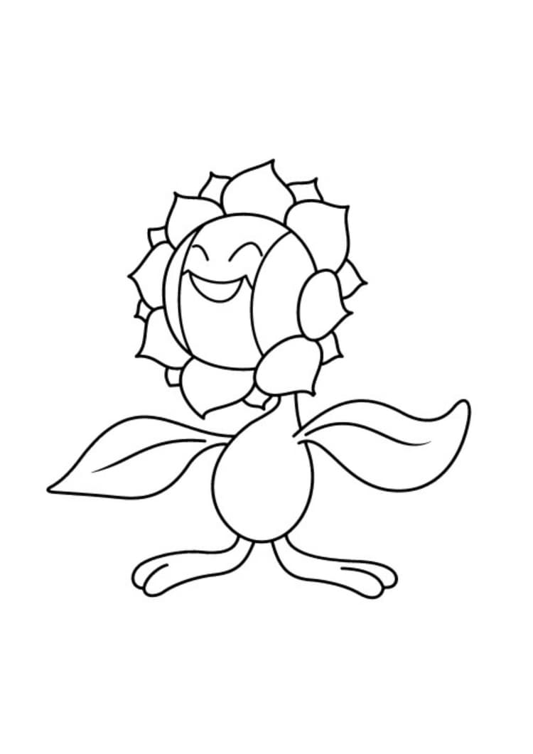 Página para colorear Sunflora (A4) para imprimir
