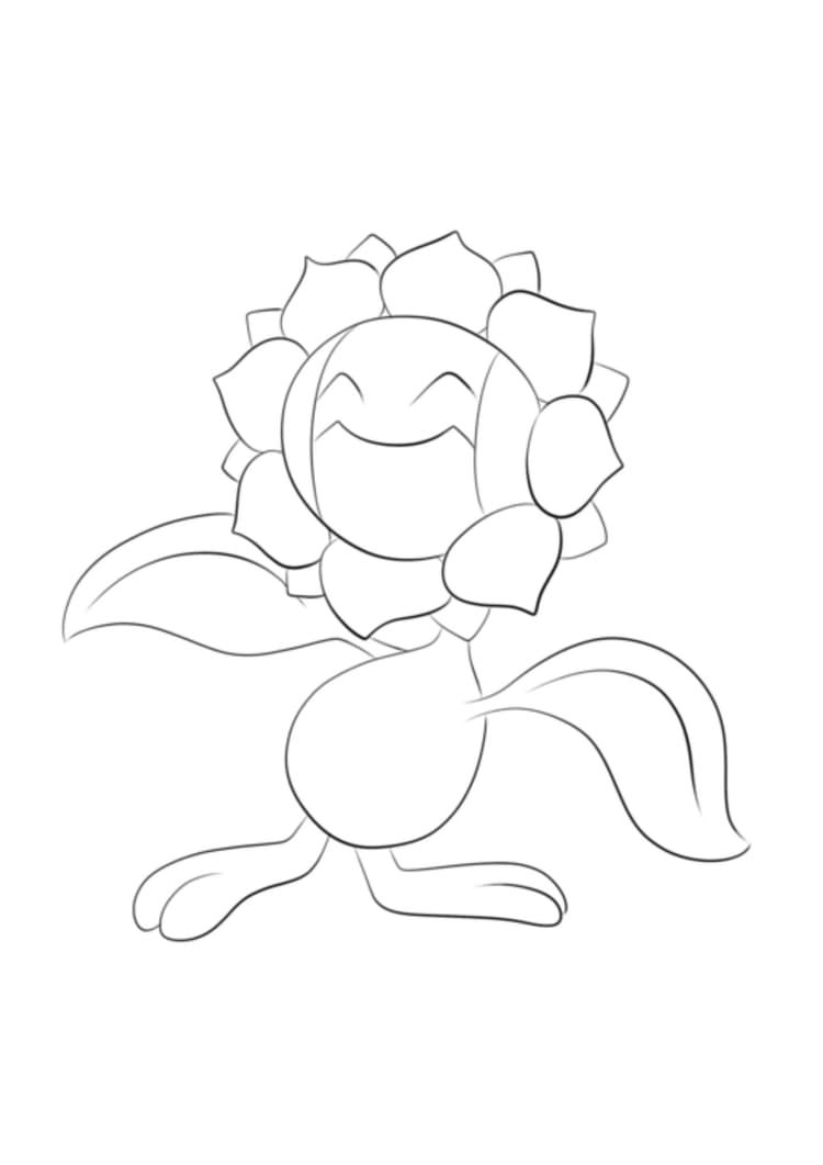 Página para colorear Sunflora (A4) para imprimir