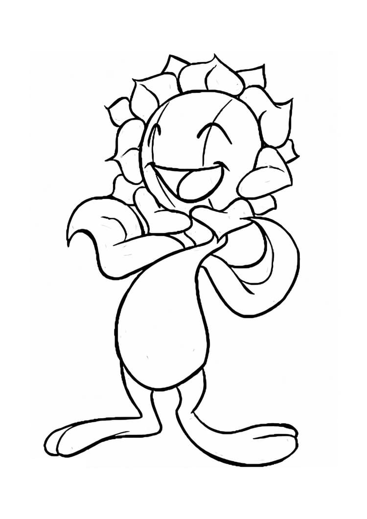 Página para colorear Sunflora (A4) para imprimir