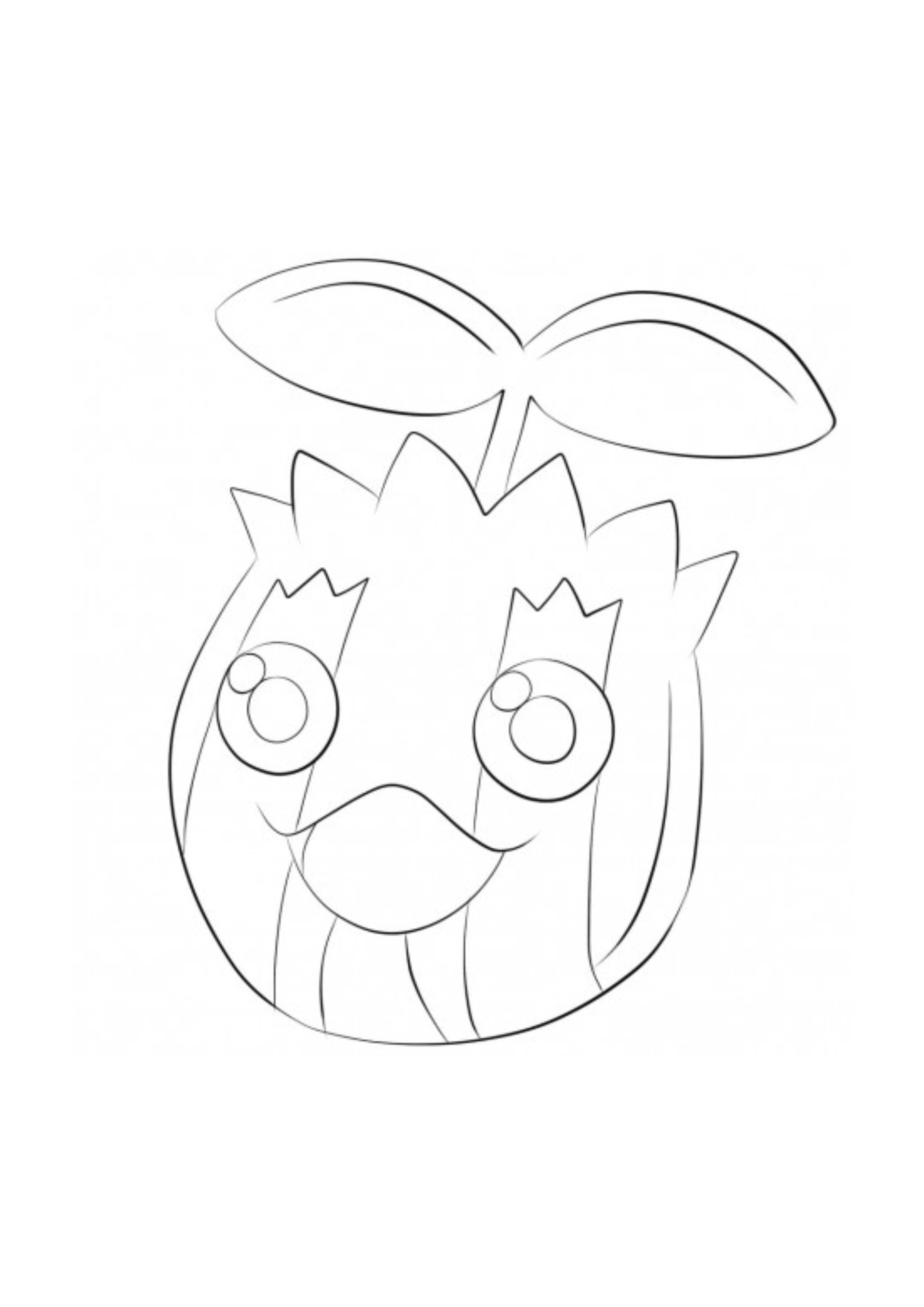 Página para colorear Sunkern (A4) para imprimir