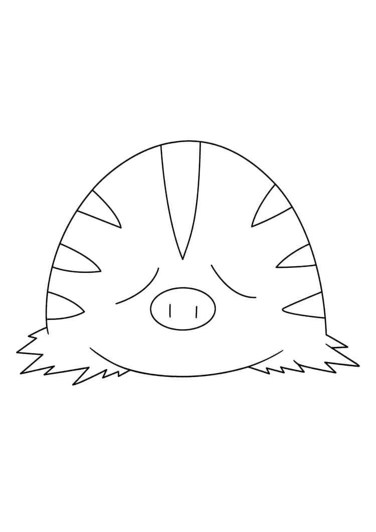 Página para colorear Swinub (A4) para imprimir