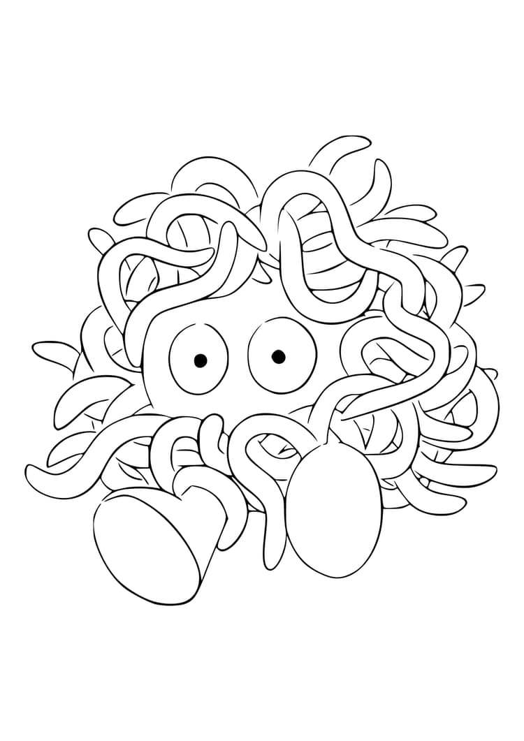 Página para colorear Tangela (A4) para imprimir