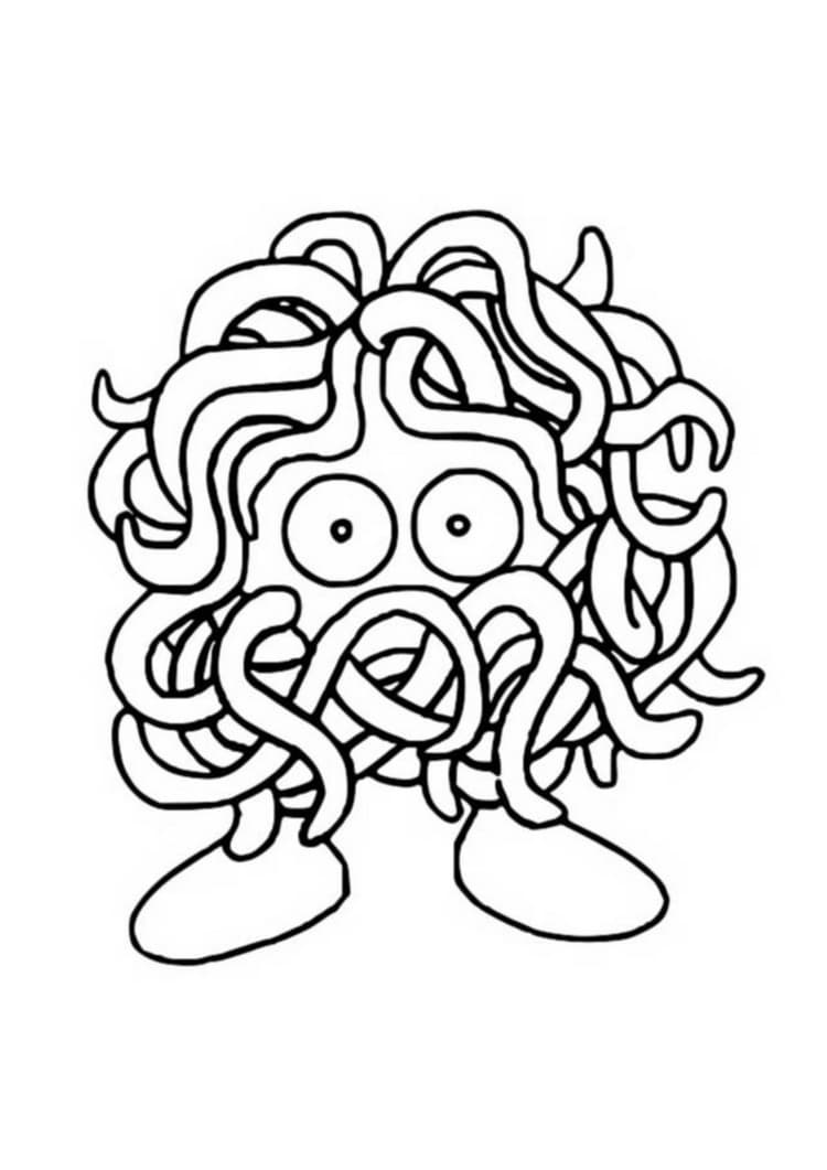 Página para colorear Tangela (A4) para imprimir