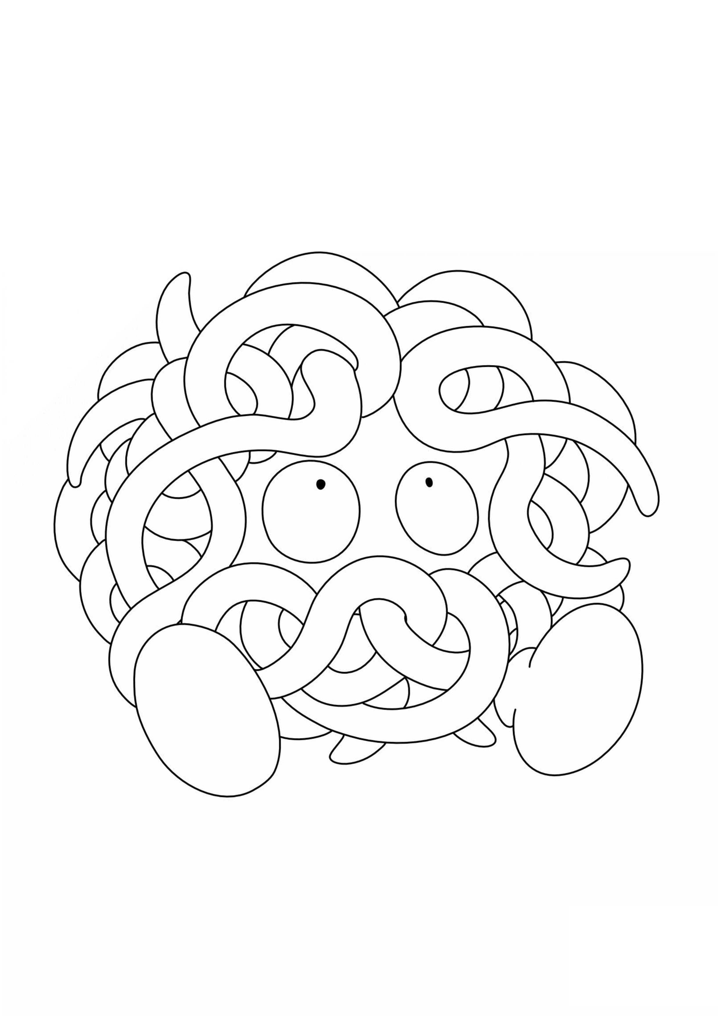 Página para colorear Tangela (A4) para imprimir