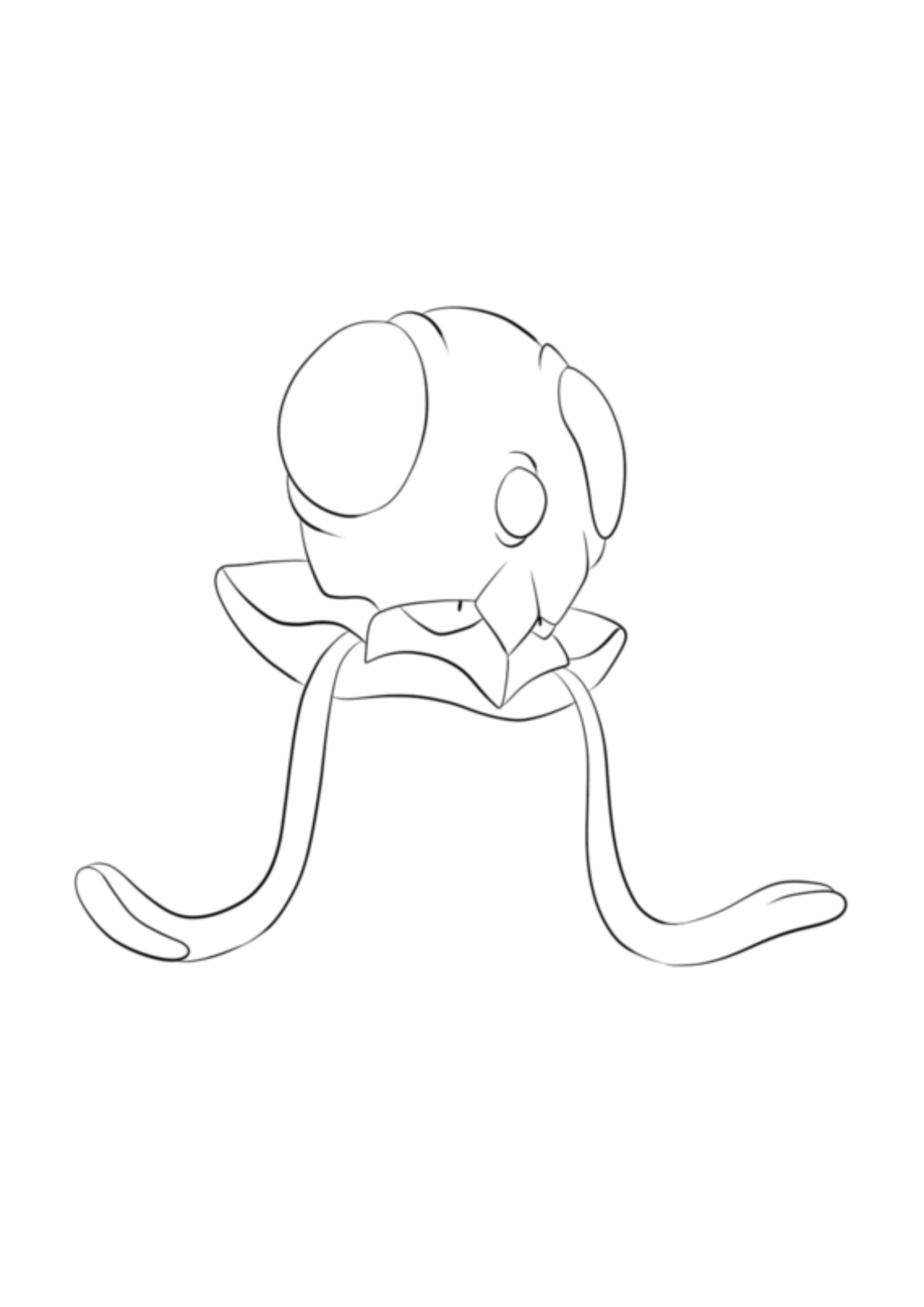 Página para colorear Tentacool (A4) para imprimir