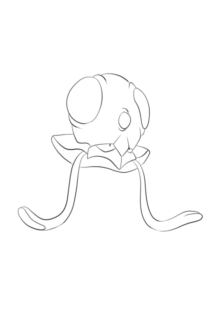 Página para colorear Tentacool (A4) para imprimir