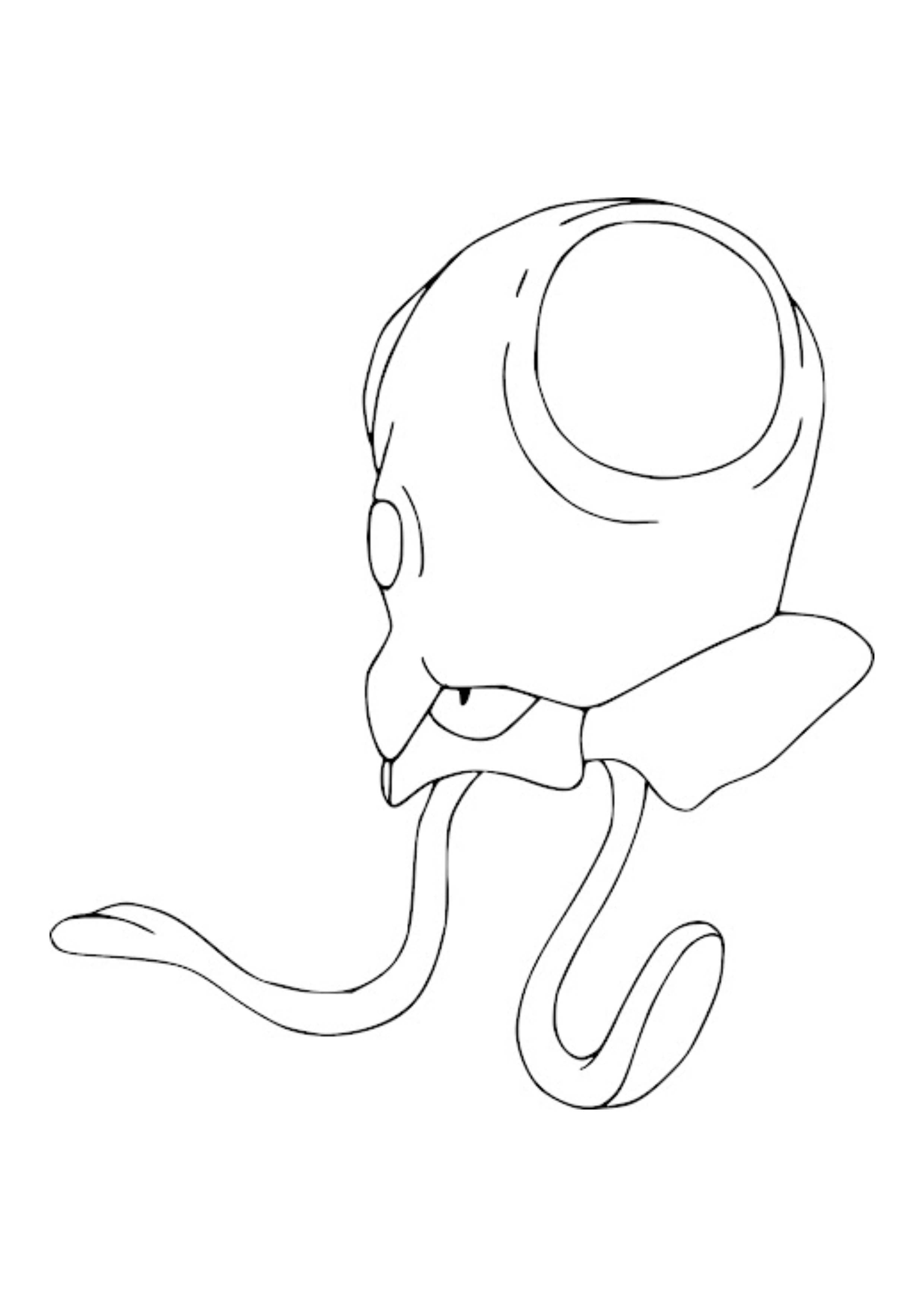 Página para colorear Tentacool (A4) para imprimir