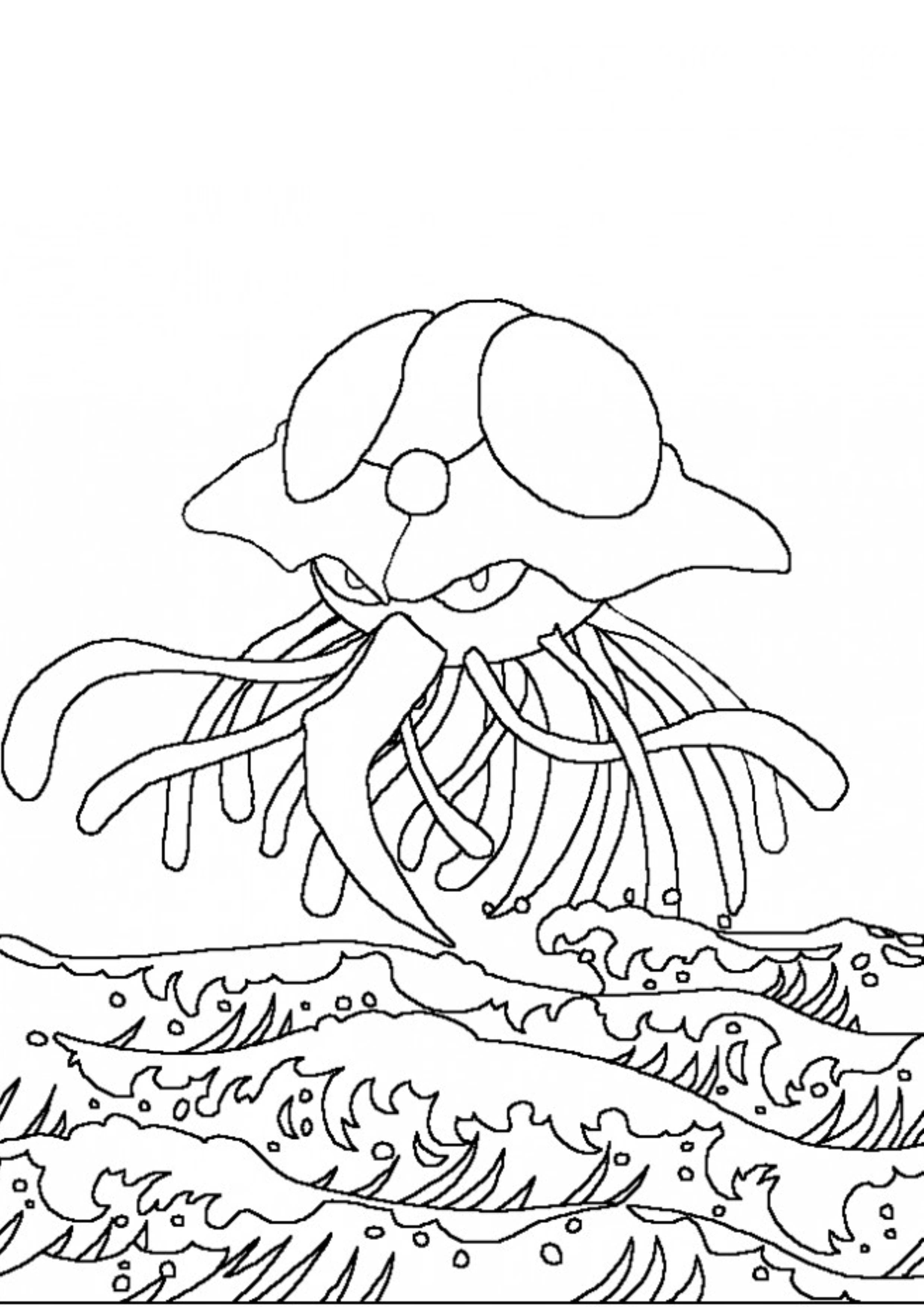 Página para colorear Tentacruel (A4) para imprimir