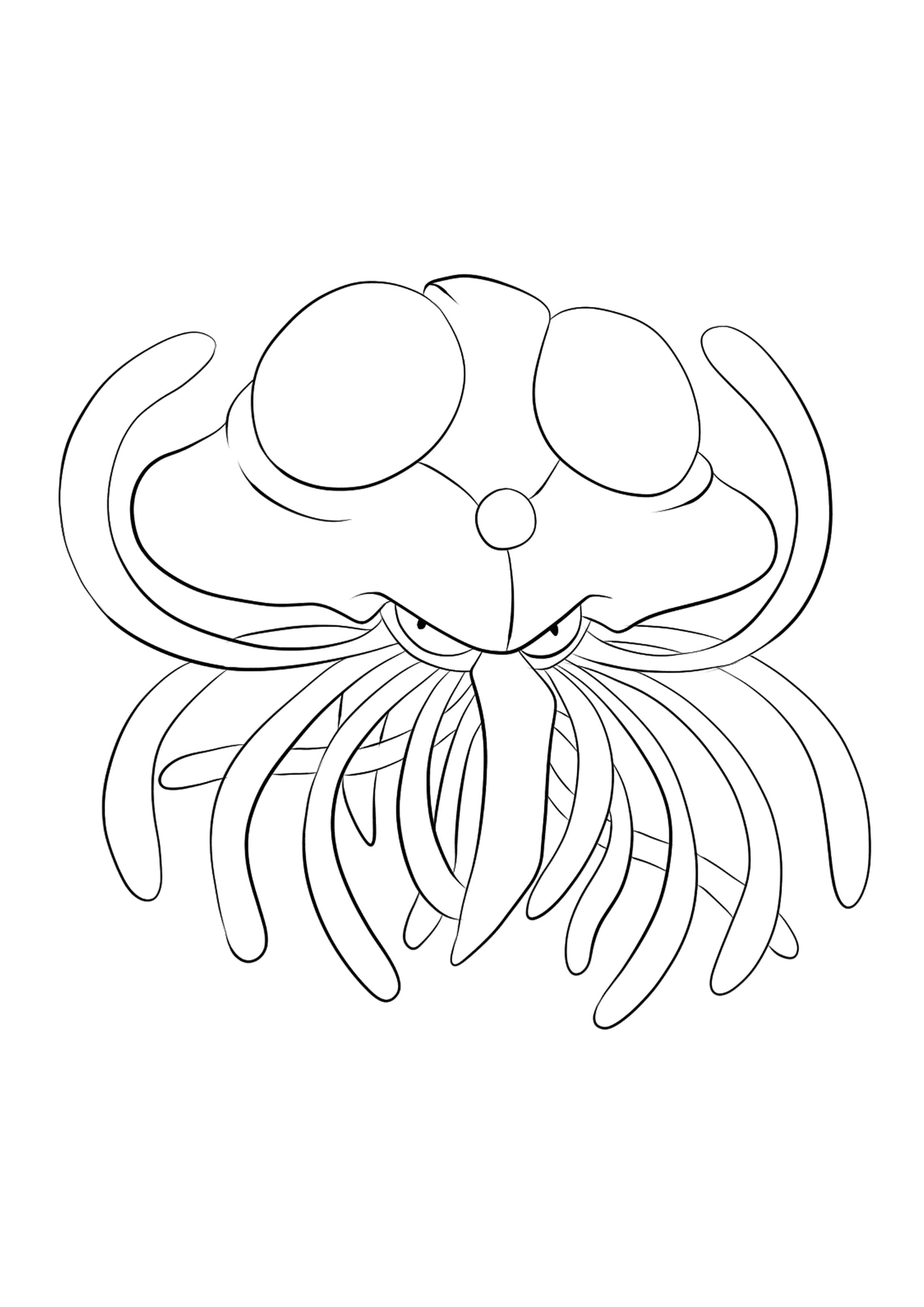 Página para colorear Tentacruel (A4) para imprimir