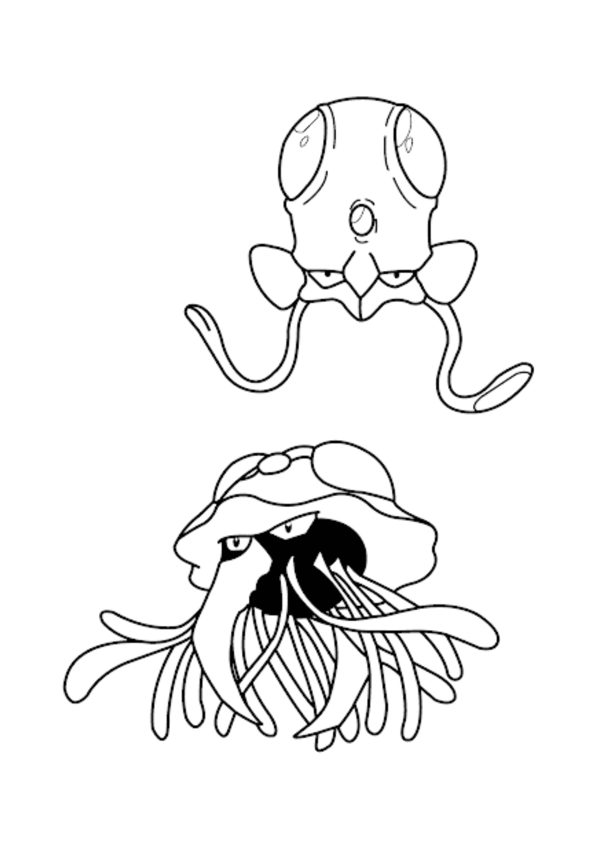 Página para colorear Tentacruel (A4) para imprimir