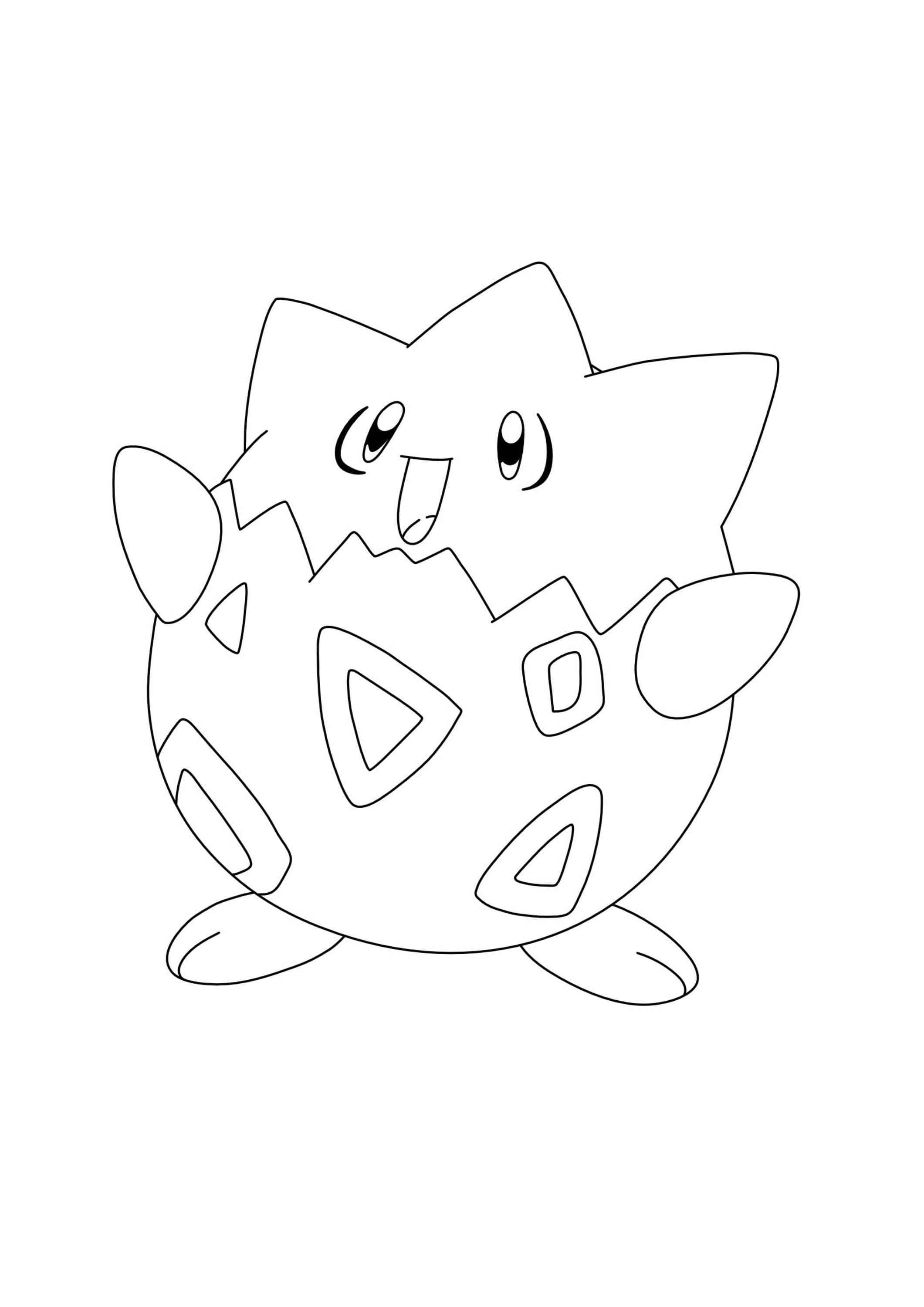 Página para colorear Togepi (A4) para imprimir